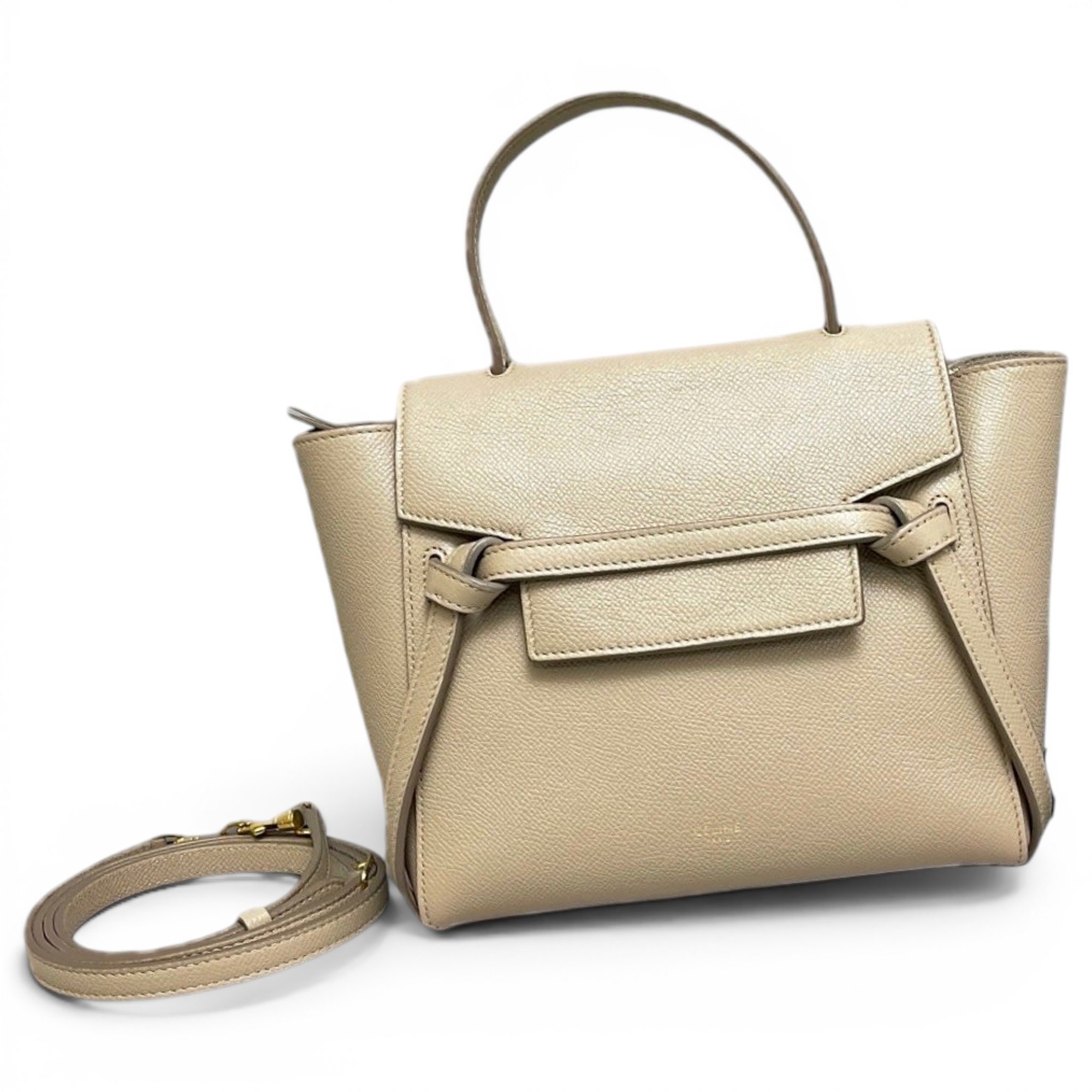 Belt leather handbag