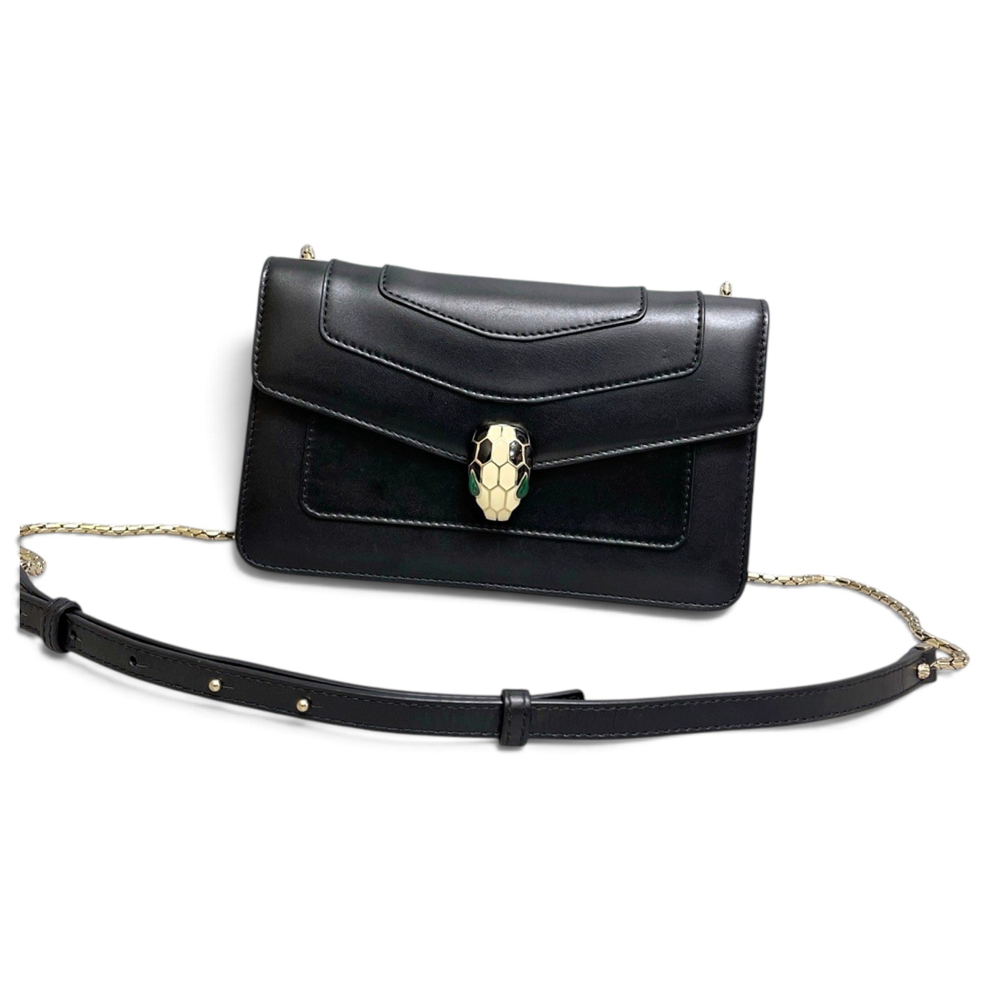 Serpenti leather handbag