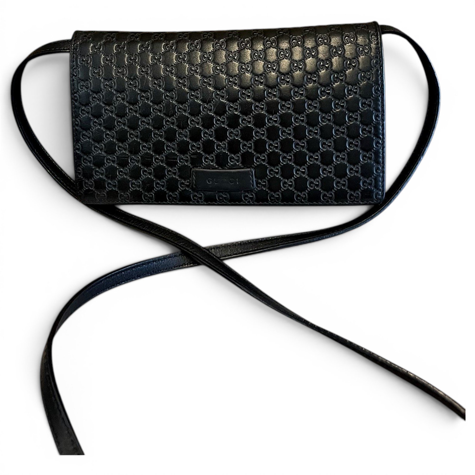 Leather clutch bag