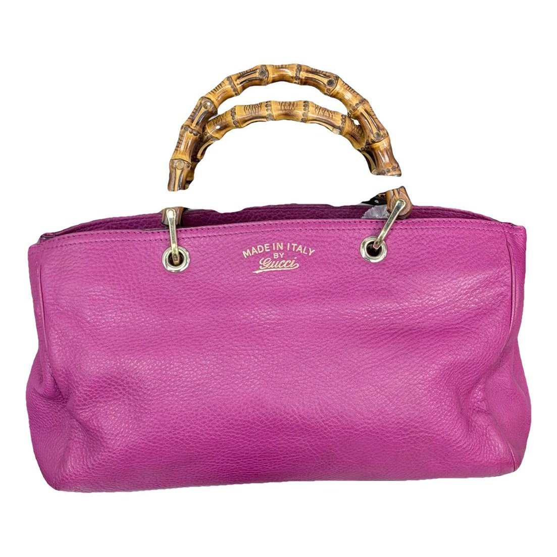 Bamboo Shopper leather handbag