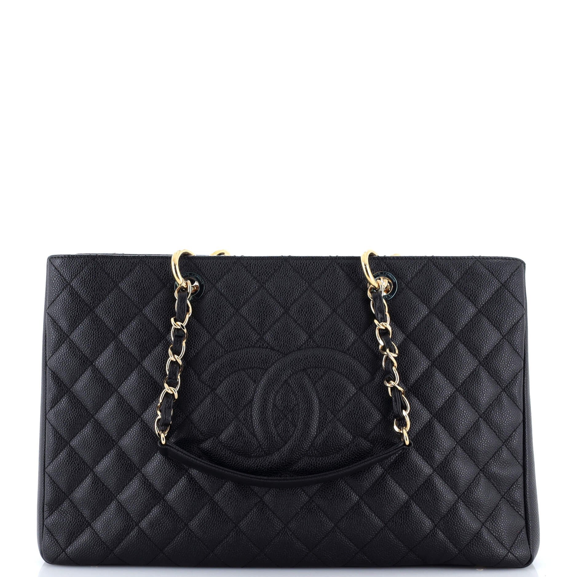 Chanel Grand Shopping Tote Quilted Caviar XL