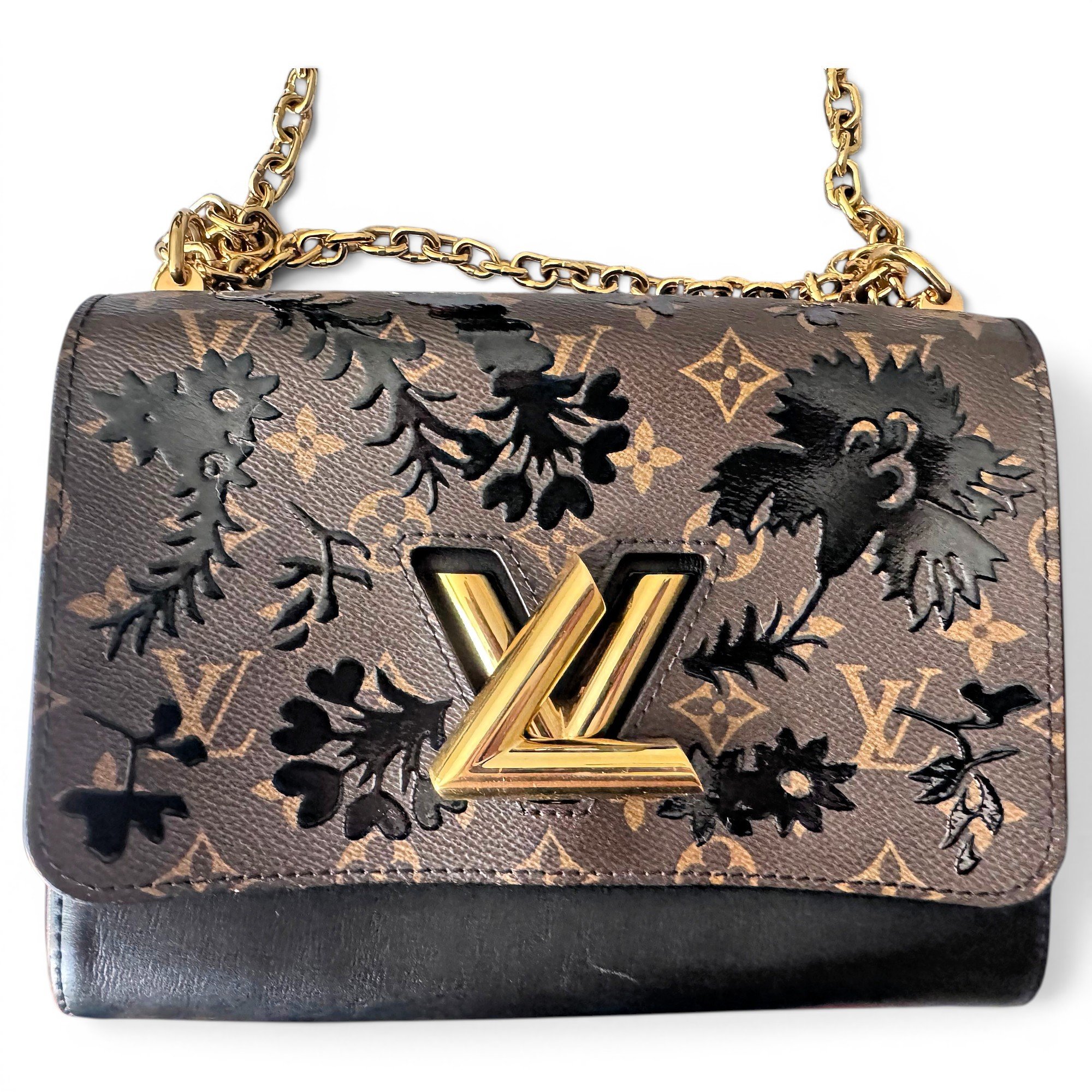Twist leather handbag