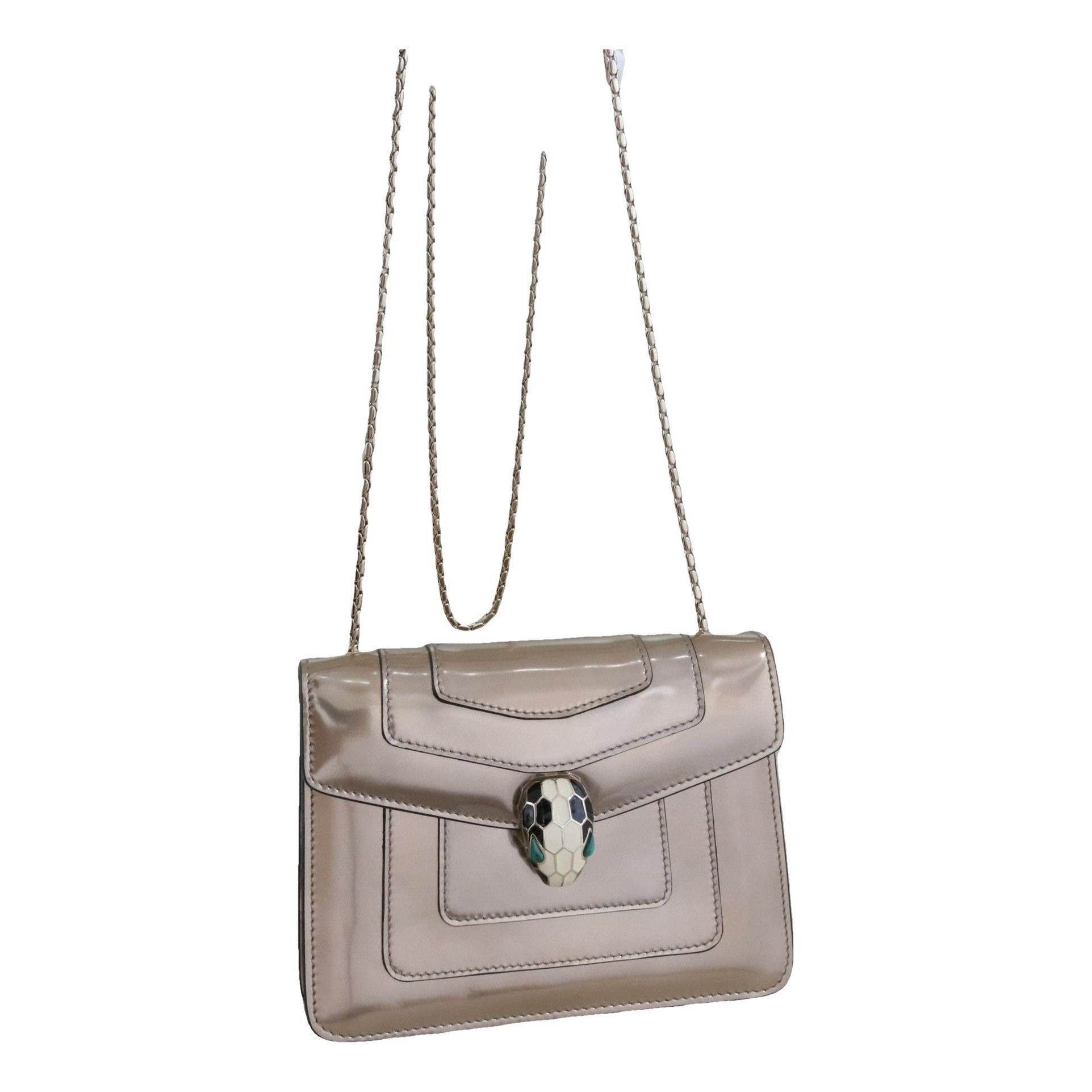 Serpenti patent leather handbag