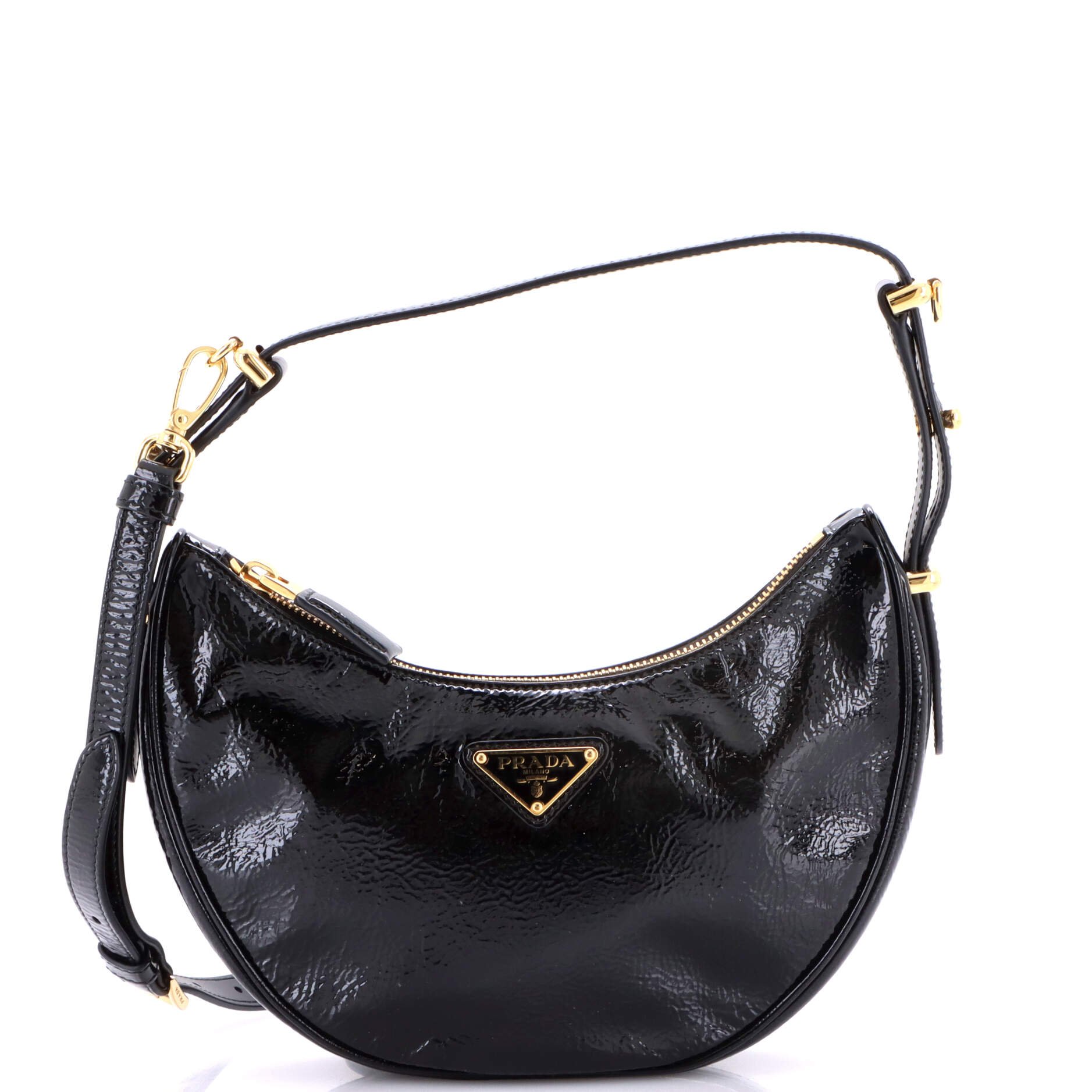 Arque Half Moon Hobo Vernice Naplak Small