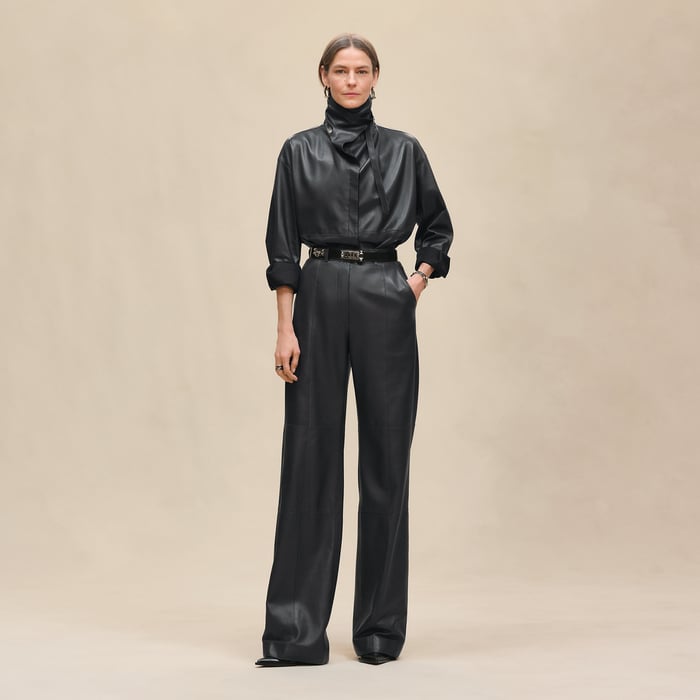Gris Ardoise Shirt With Asymmetric Collar
