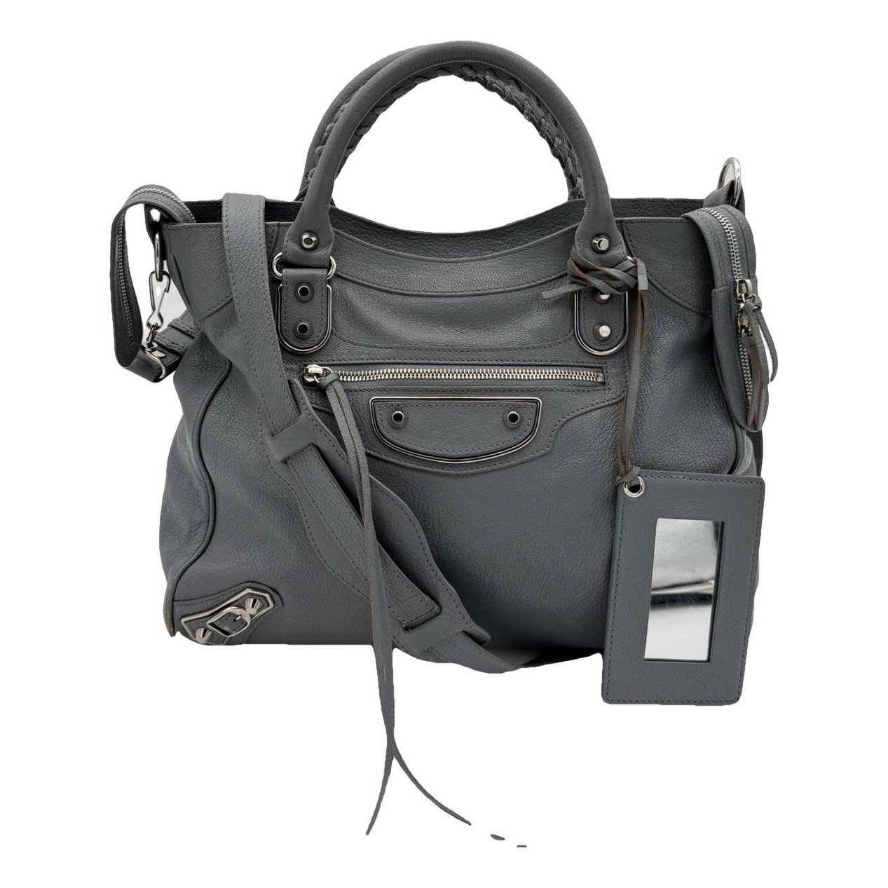 City leather handbag
