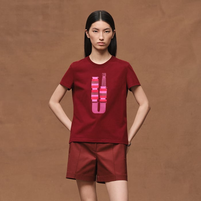 Rouge Carmin Printed Straight T-shirt