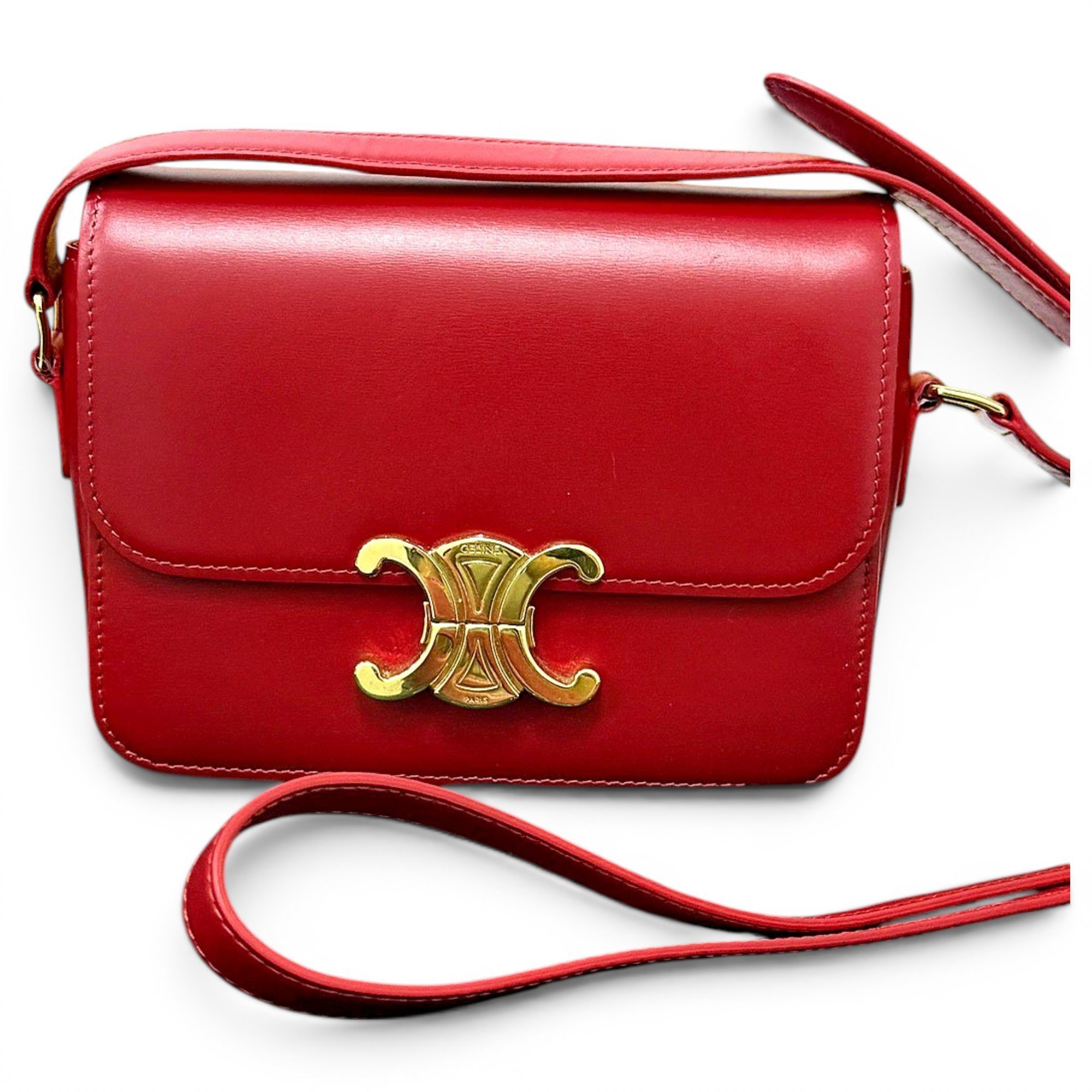 Triomphe leather handbag