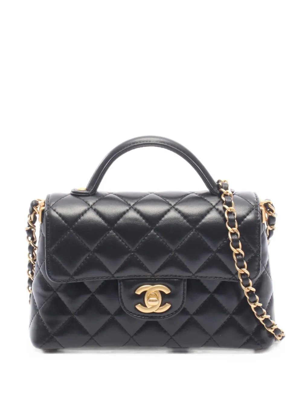 Matelassé leather tote bag