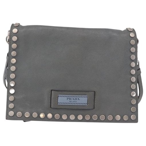 Etiquette leather handbag