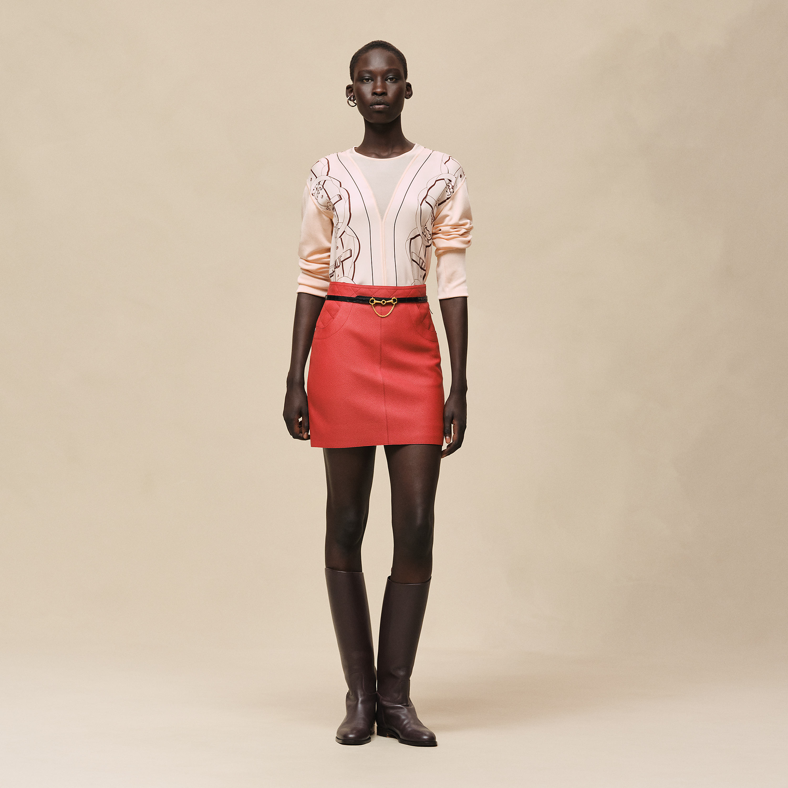 Pull manches longues twillaine imprimé « Ferronnerie Remix »