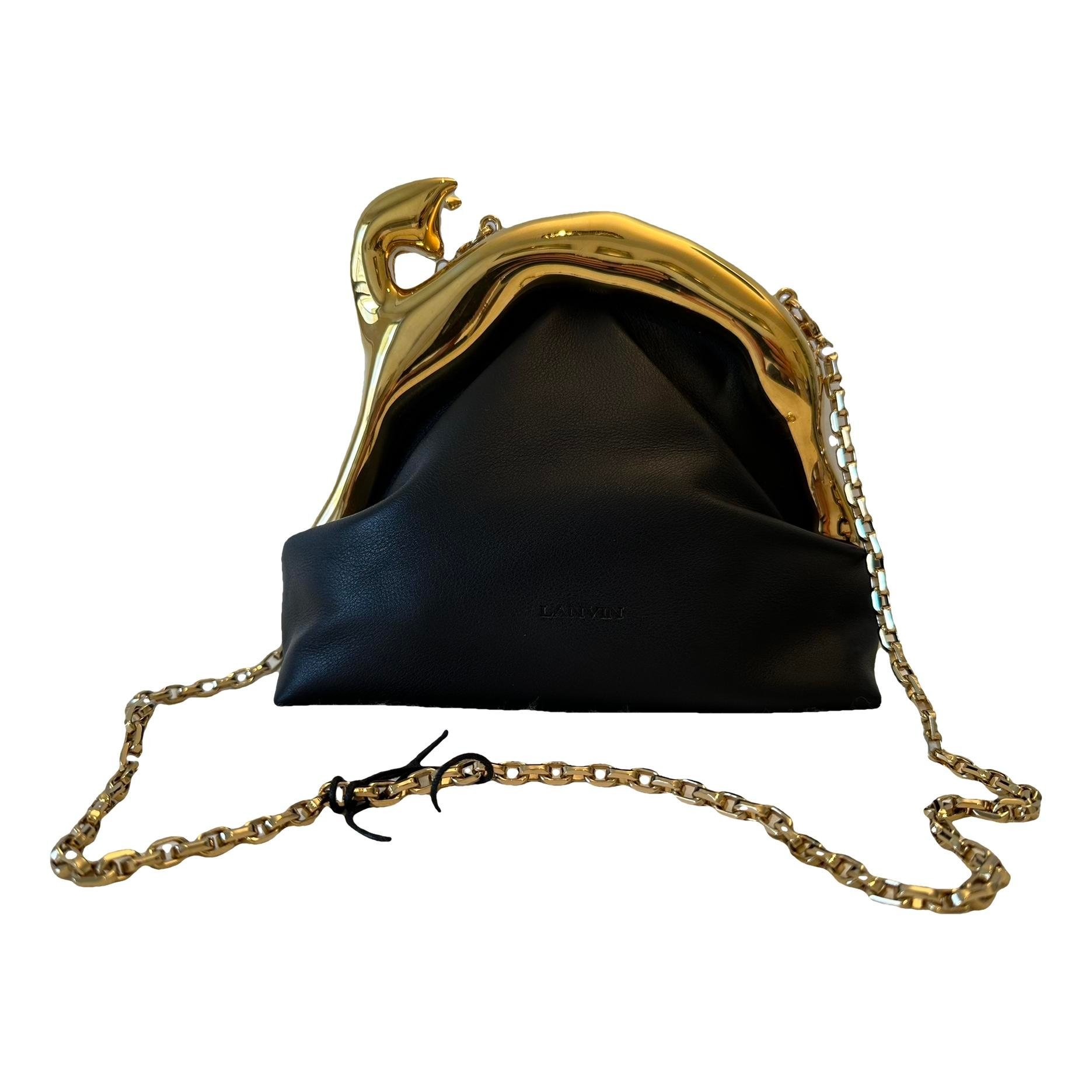 Pencil Chat leather clutch bag