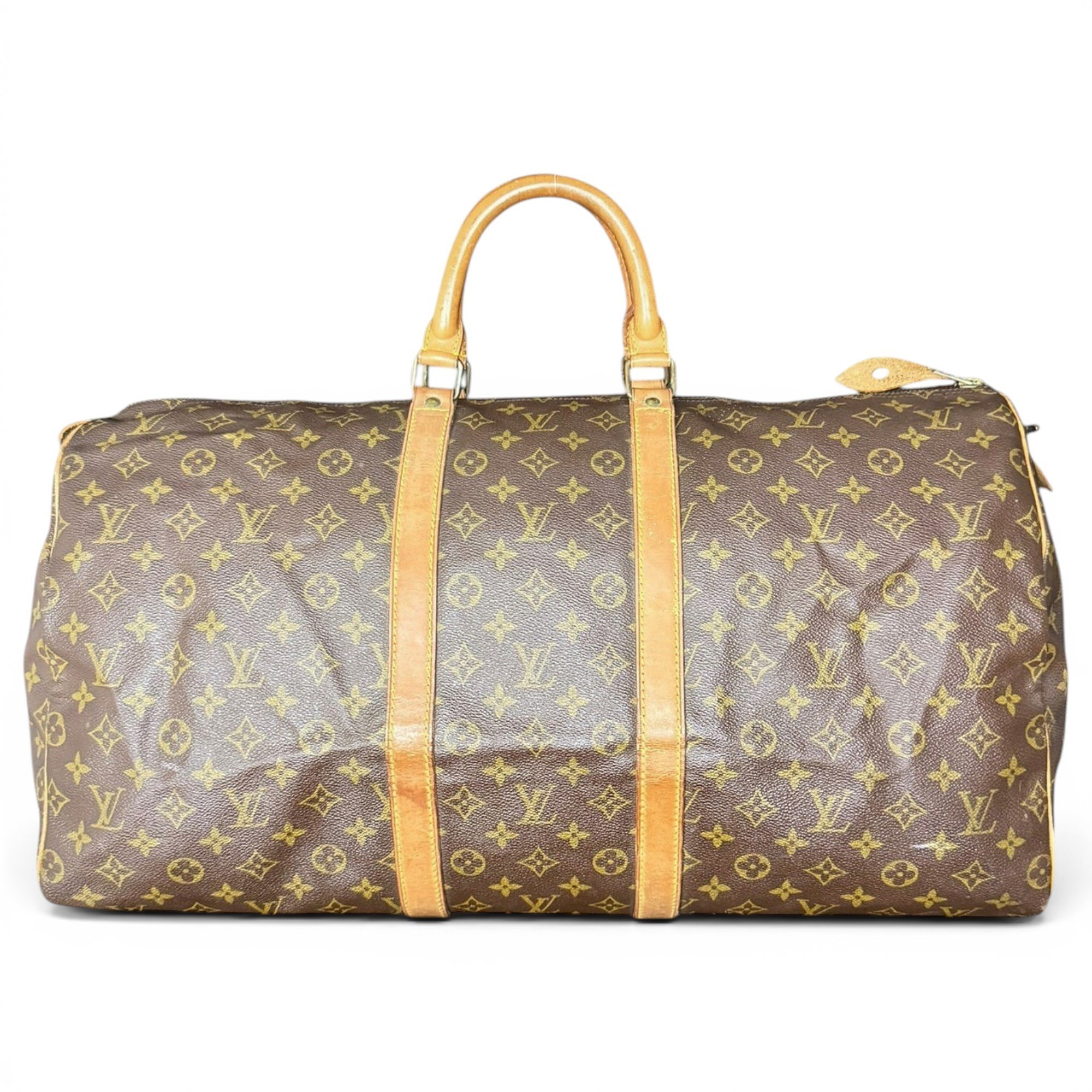 Keepall leather travel bag