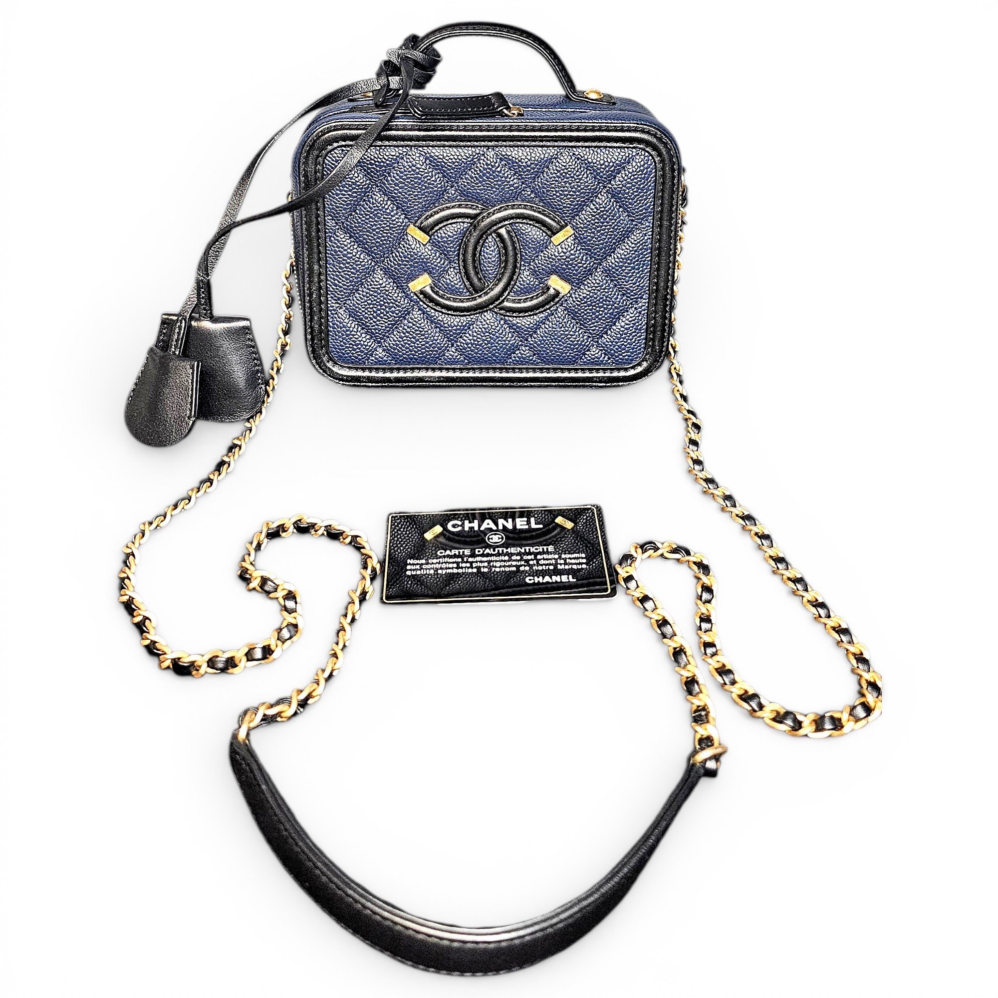 Vanity leather handbag