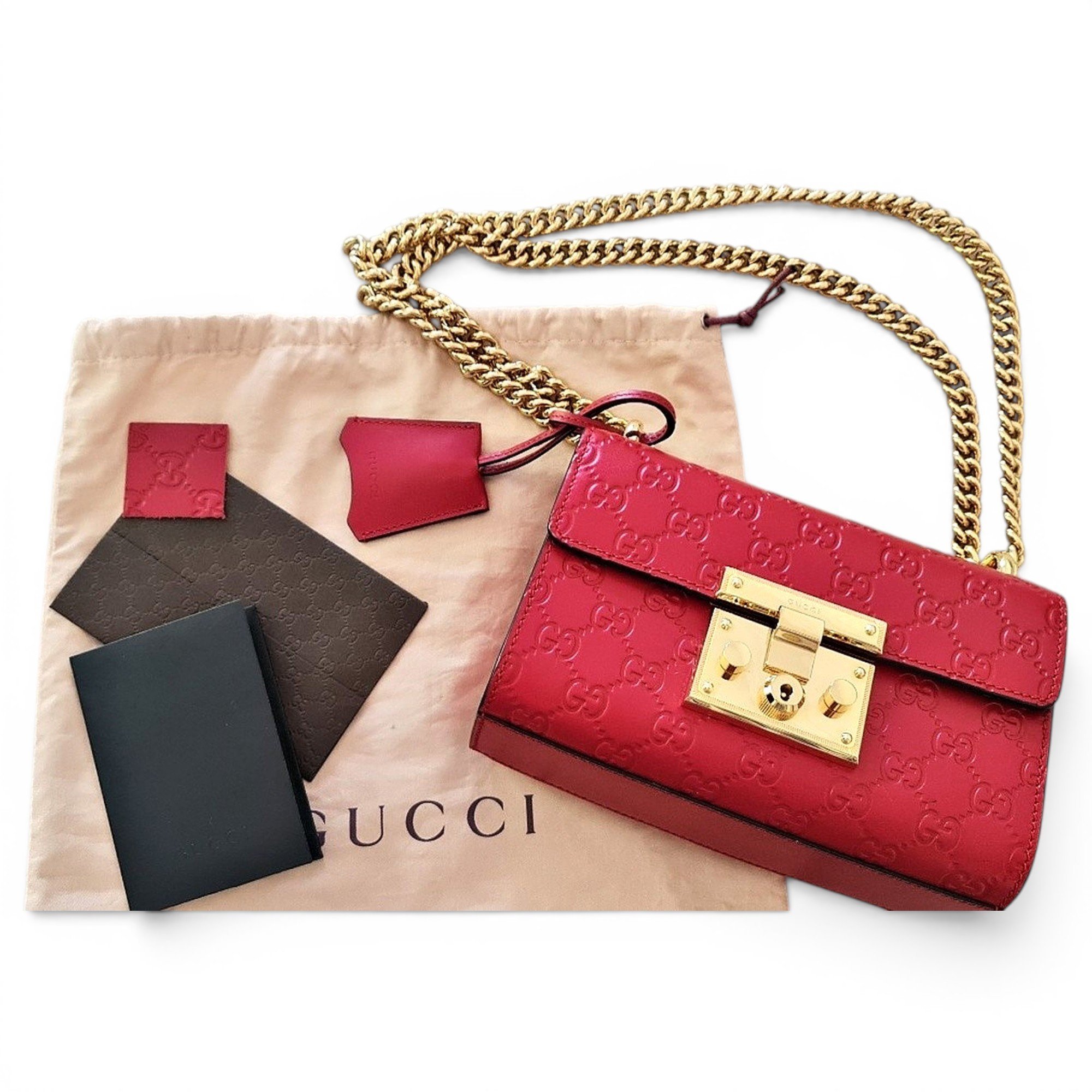 Padlock leather bag