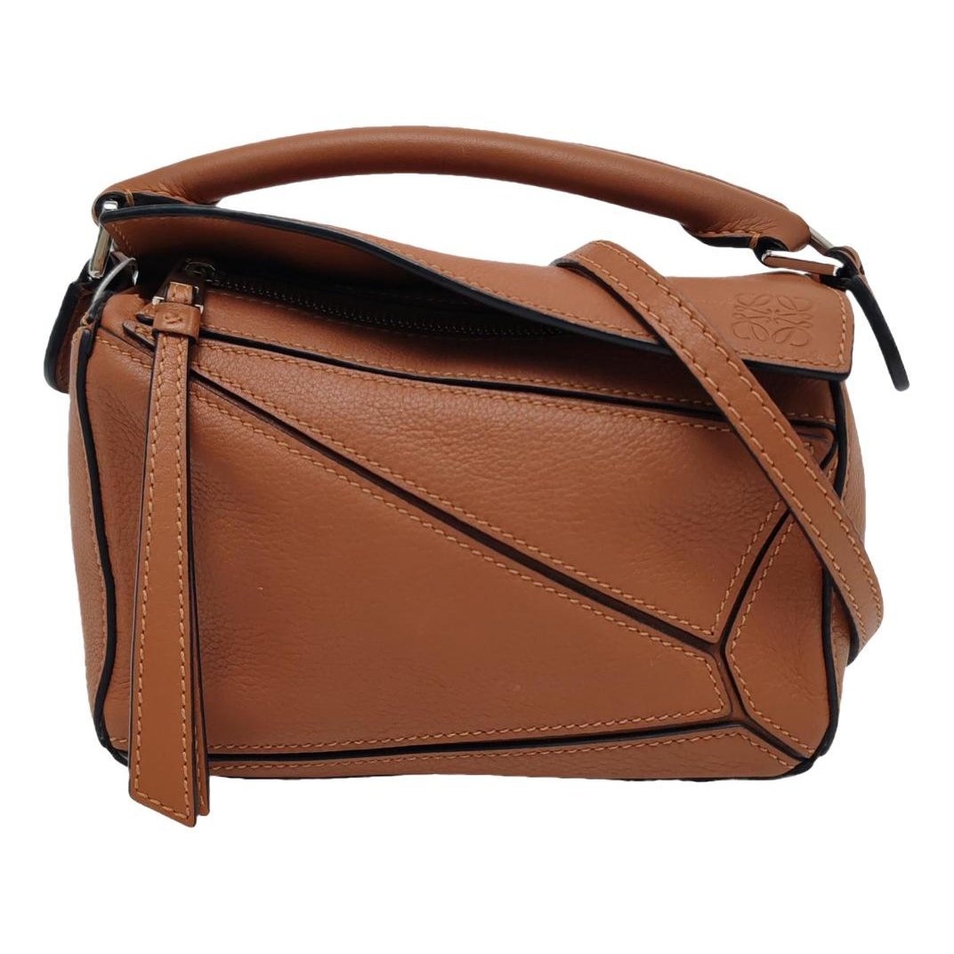 Puzzle leather handbag
