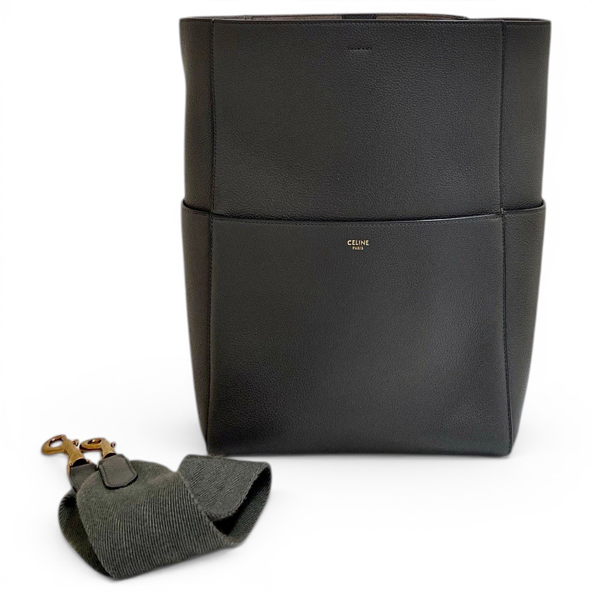 Seau Sangle leather handbag