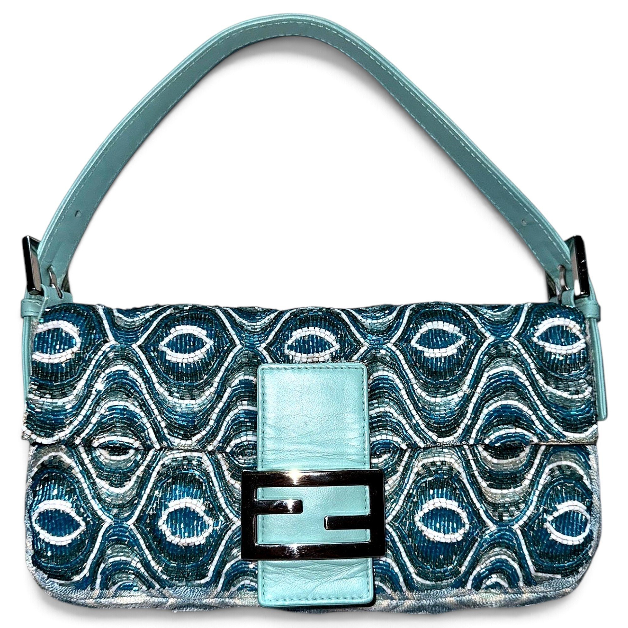 Baguette glitter handbag