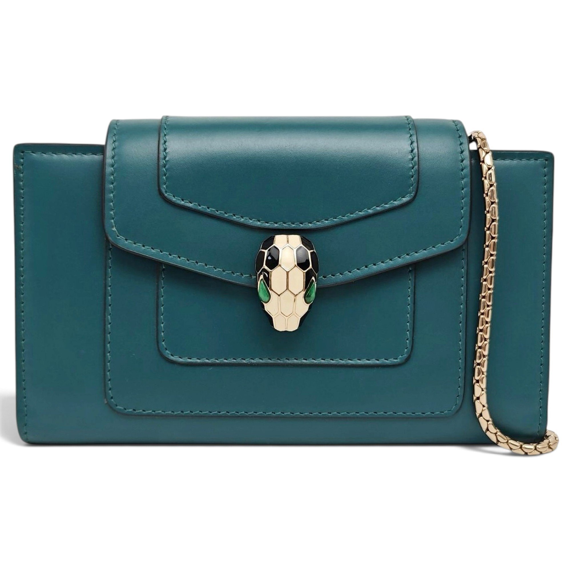 Serpenti leather handbag