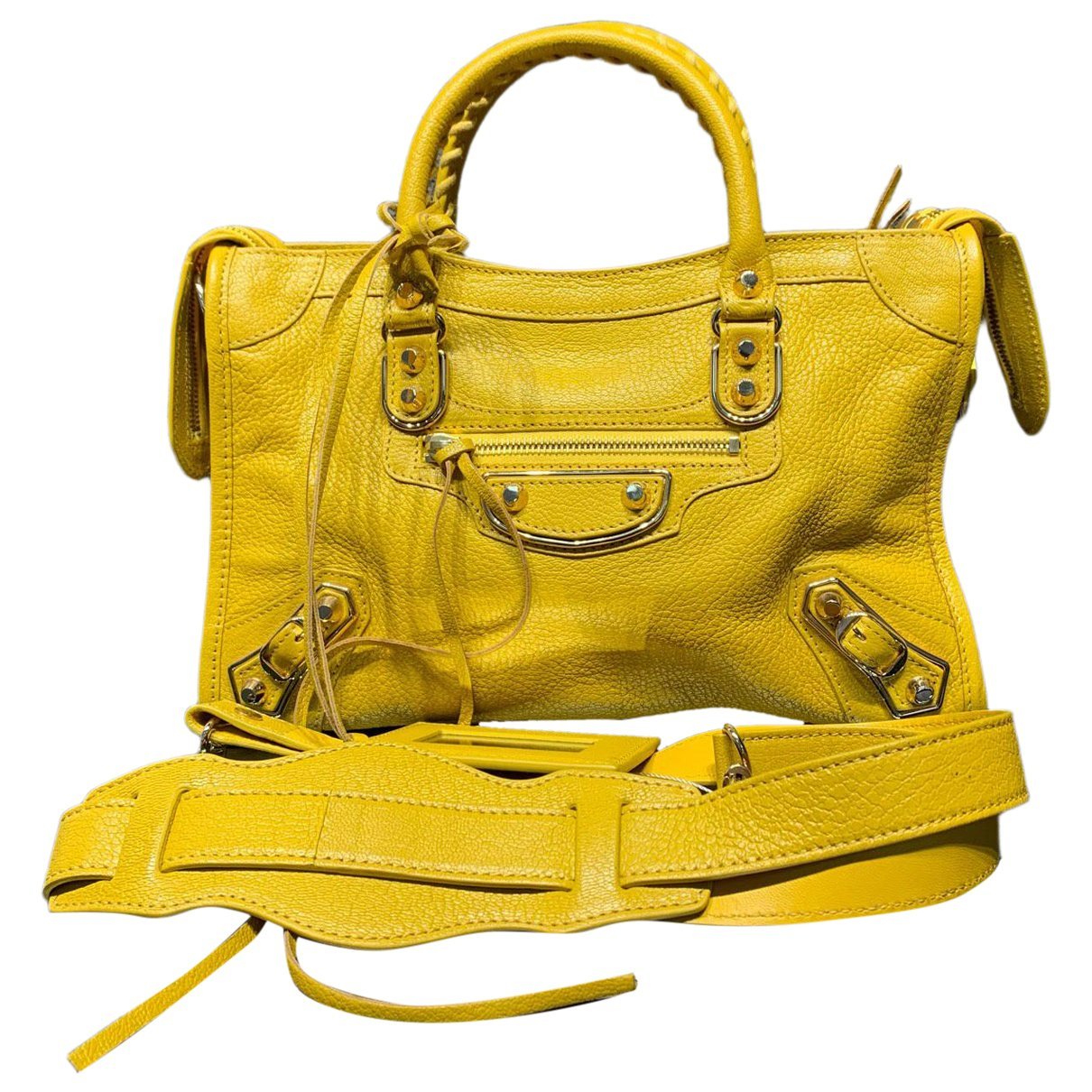 City leather handbag