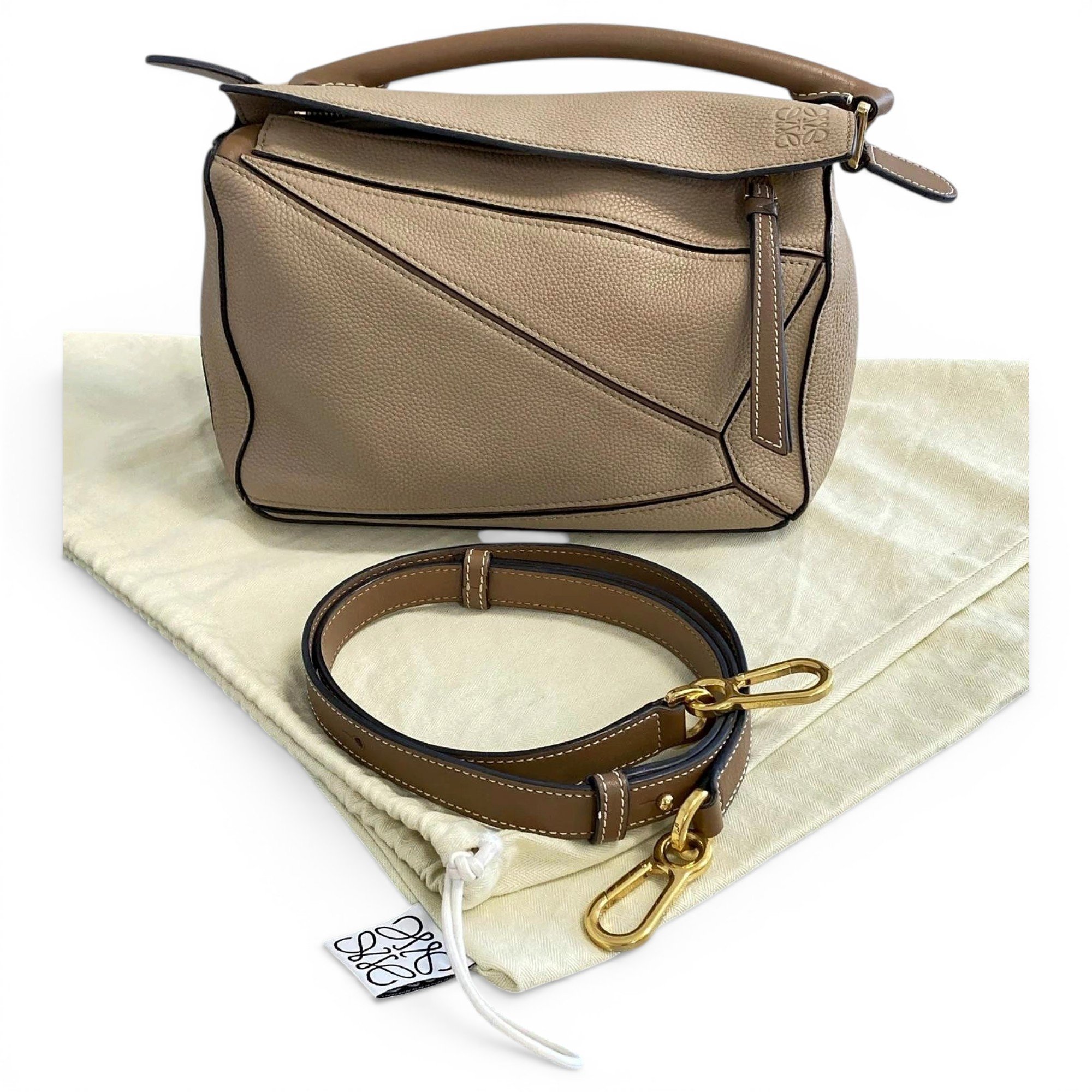 Puzzle leather crossbody bag