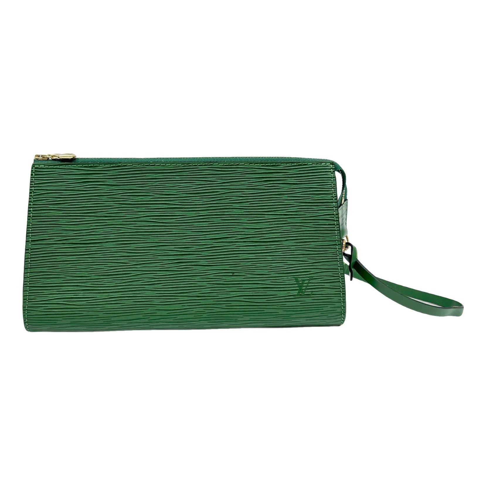 Leather clutch bag
