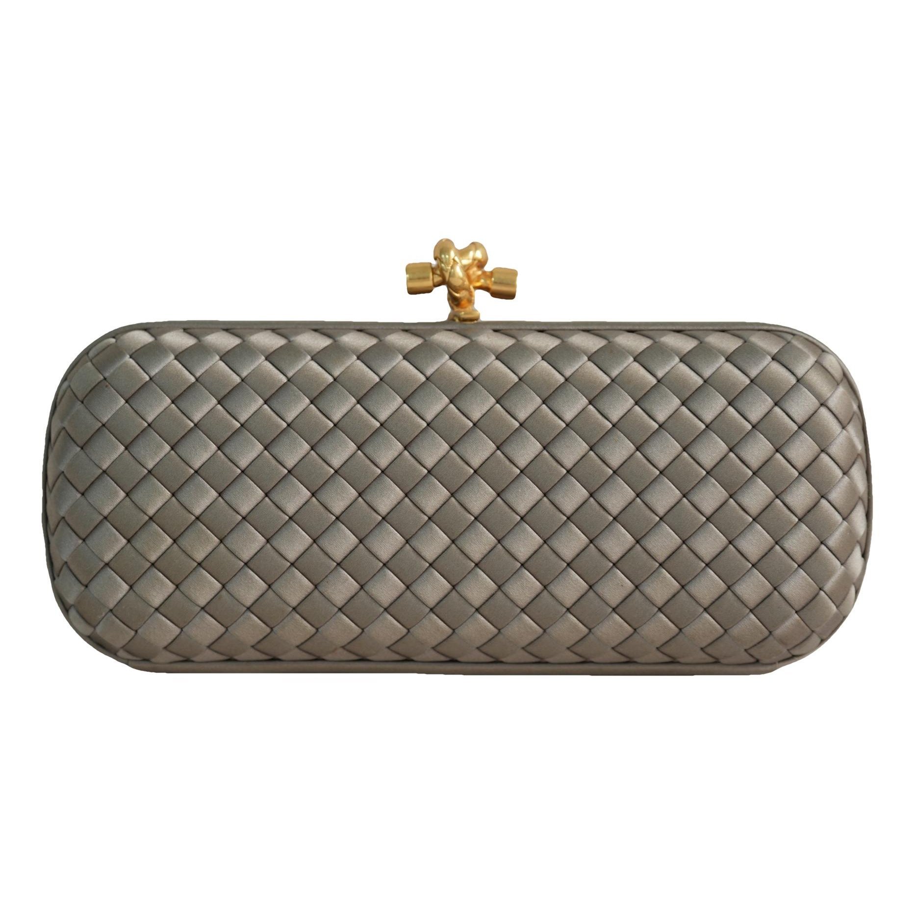 Pochette Knot silk clutch bag