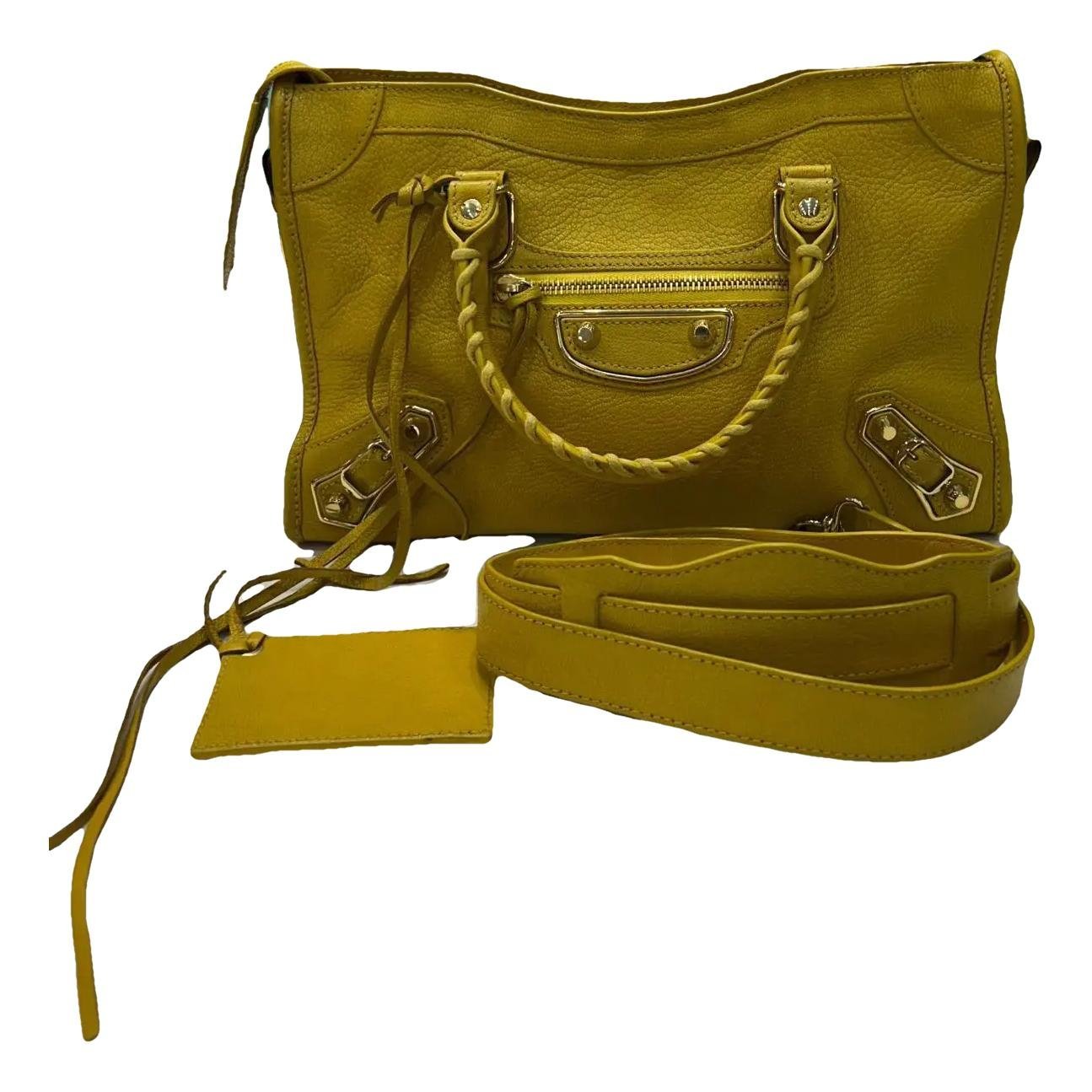 City leather handbag