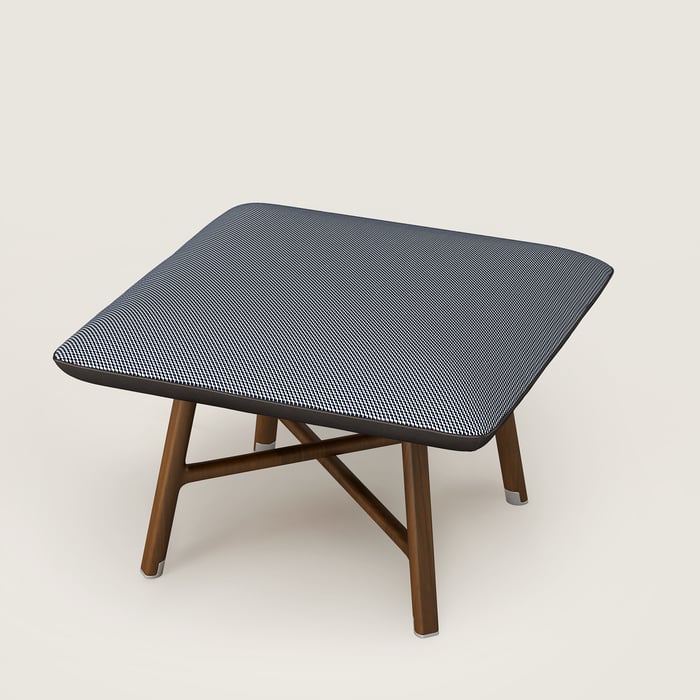 Les Necessaires d'Hermès "carre d'assise" low stool, high model