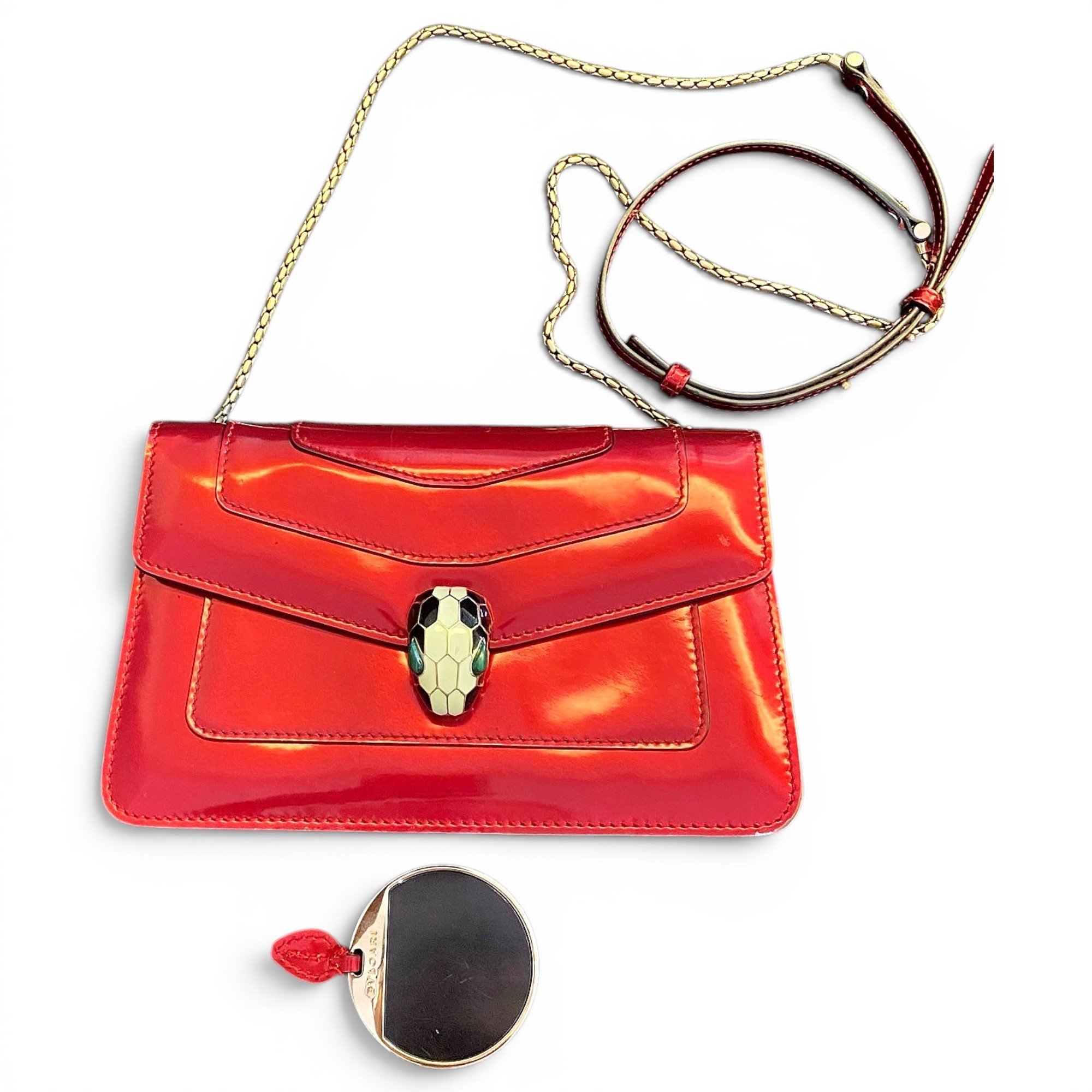 Bvlgari Serpenti patent leather handbag