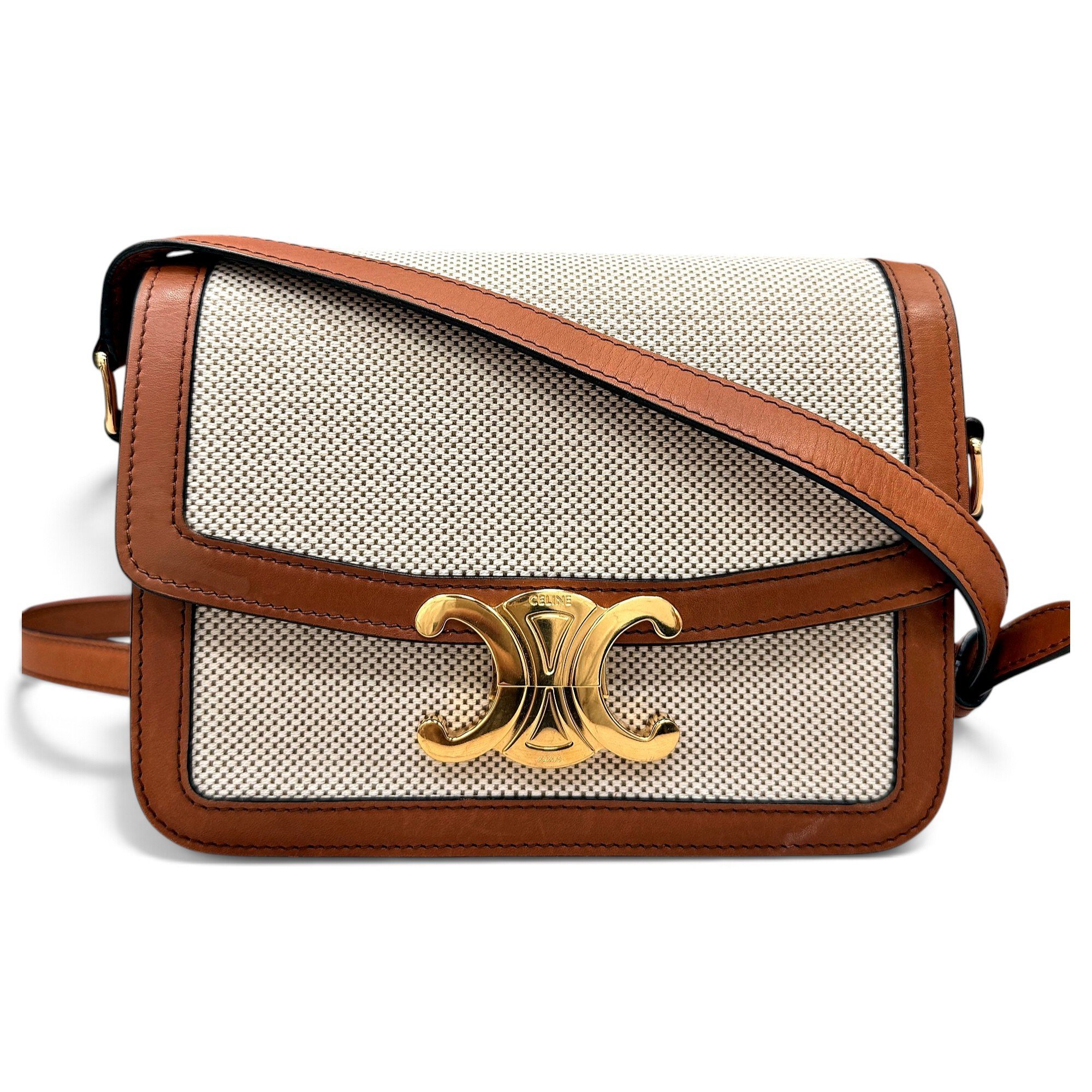 Triomphe leather handbag