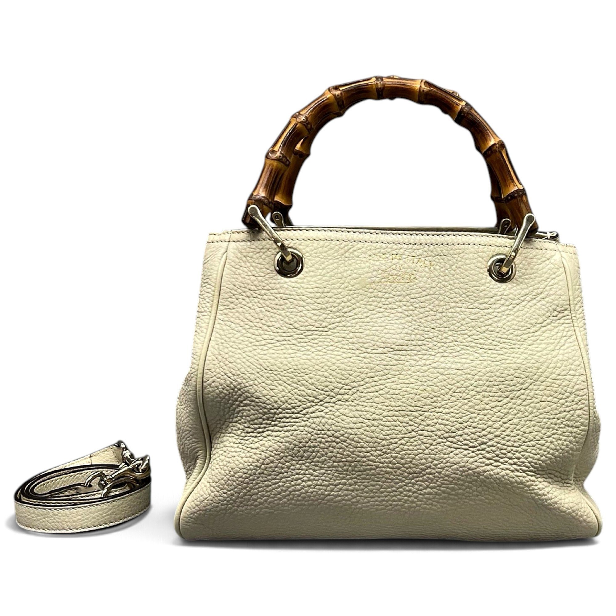 Bamboo leather handbag
