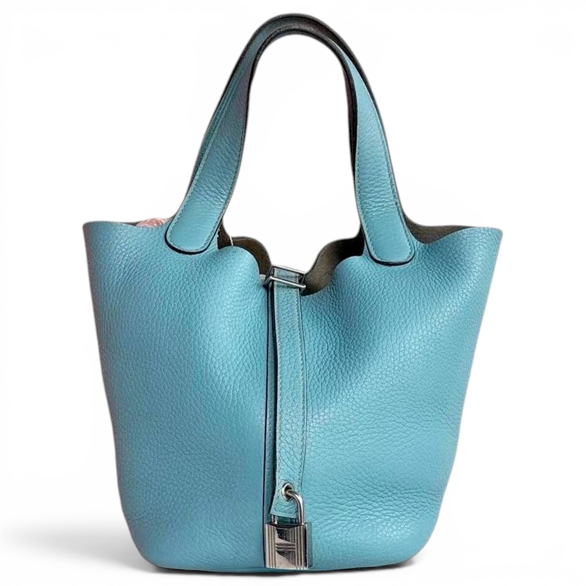 Picotin leather tote