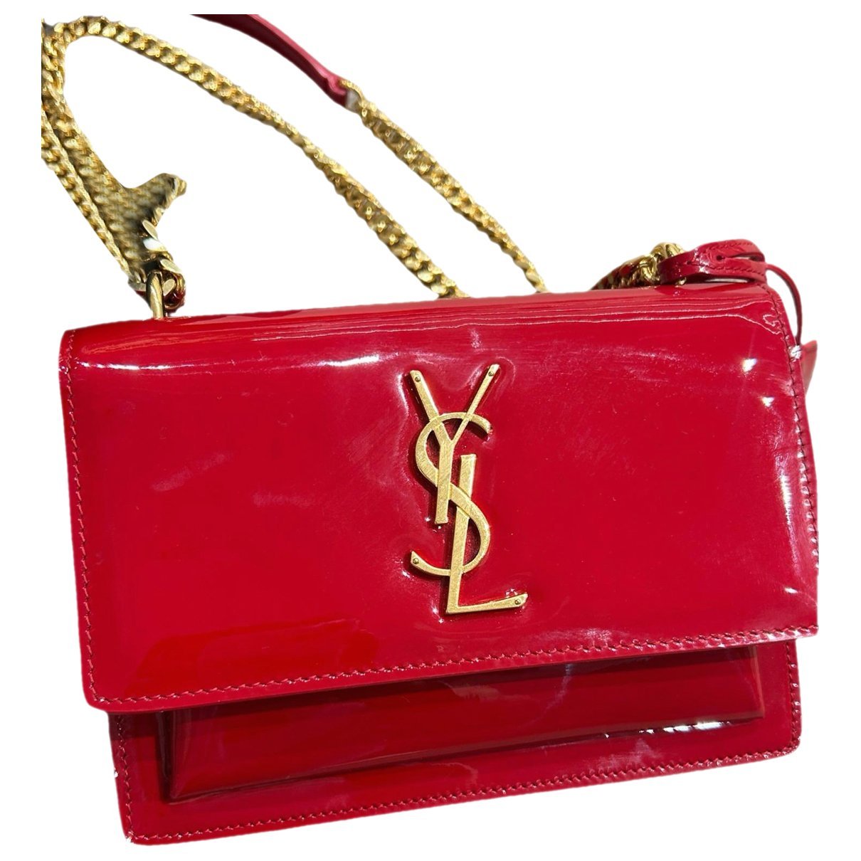 Sunset patent leather handbag