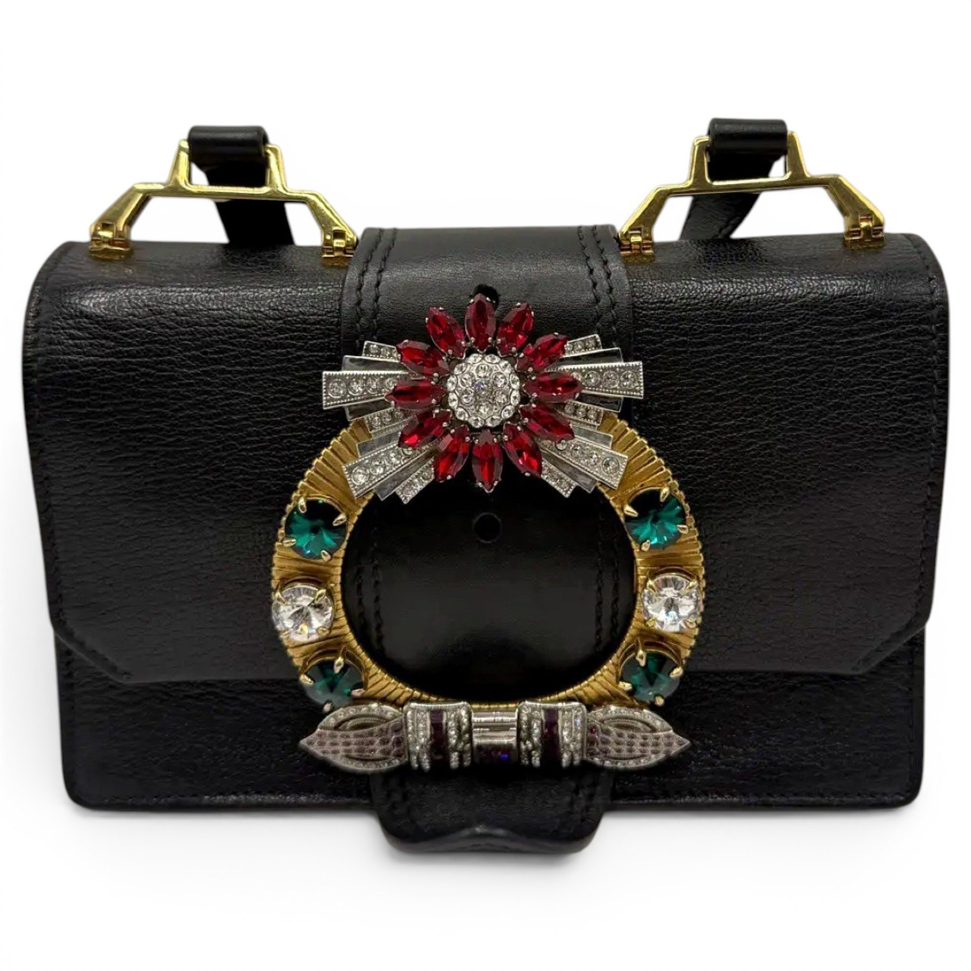 Miu Lady leather handbag