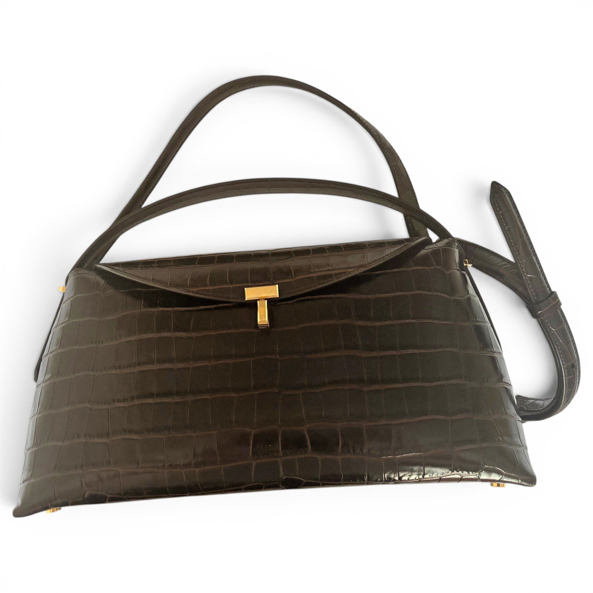 T-Lock leather handbag