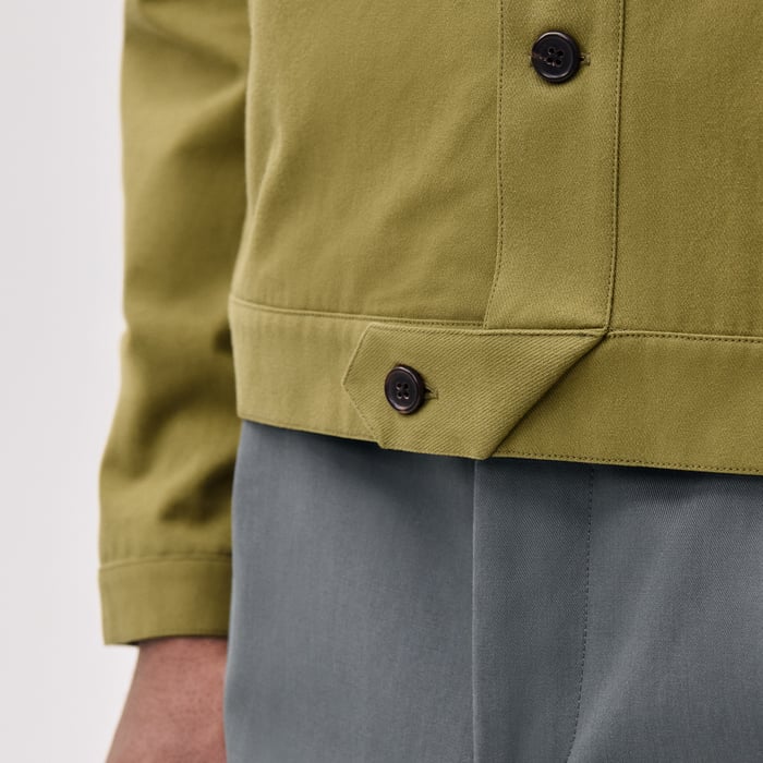 Matcha "Pique Plie" Buttoned Jacket