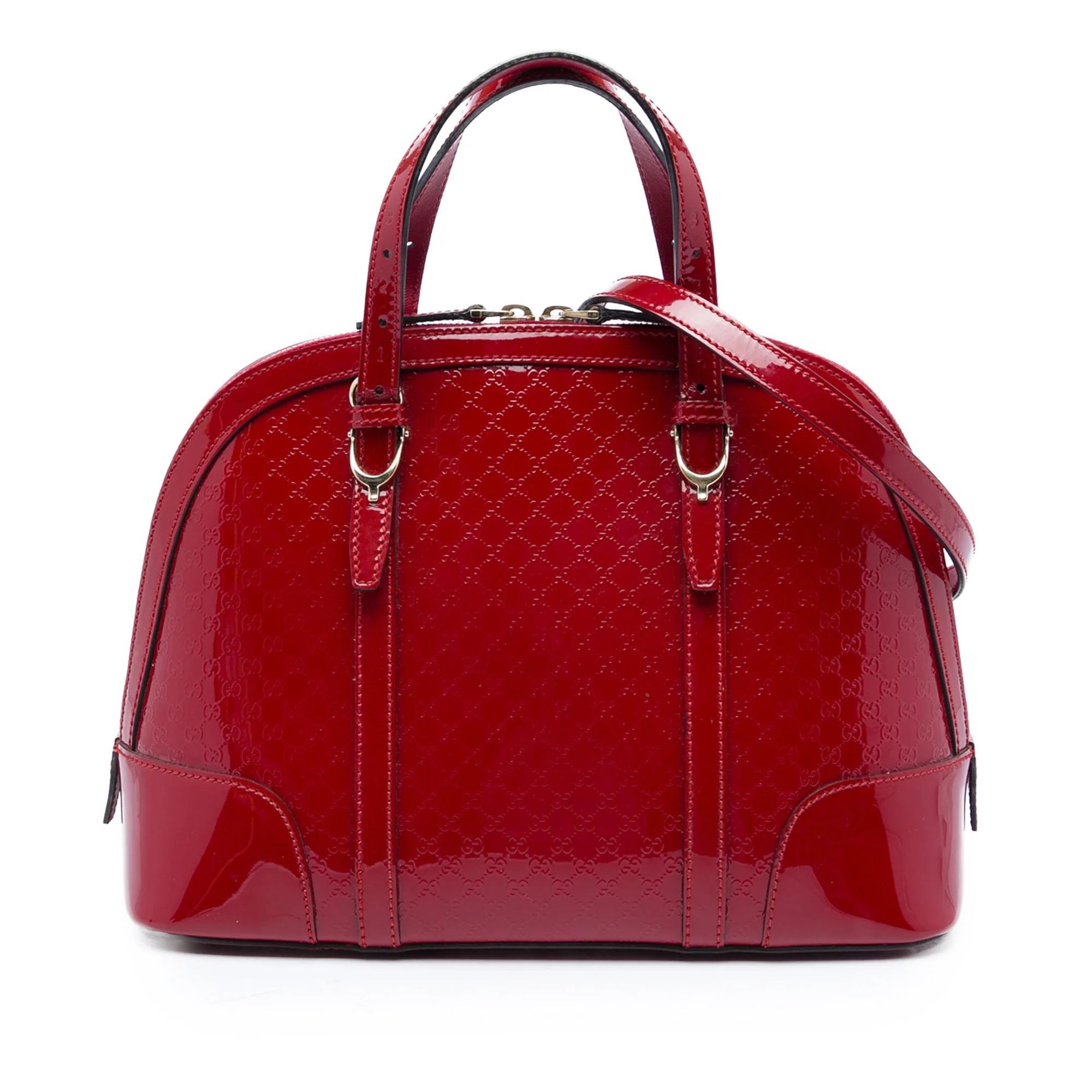 Dôme patent leather handbag