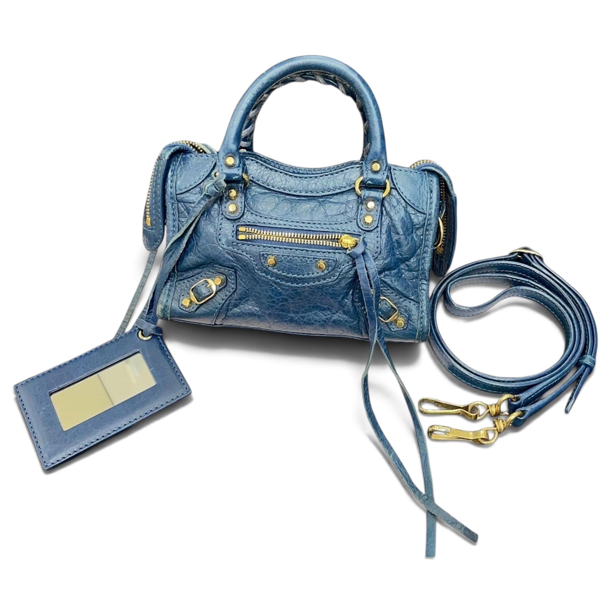 City leather handbag