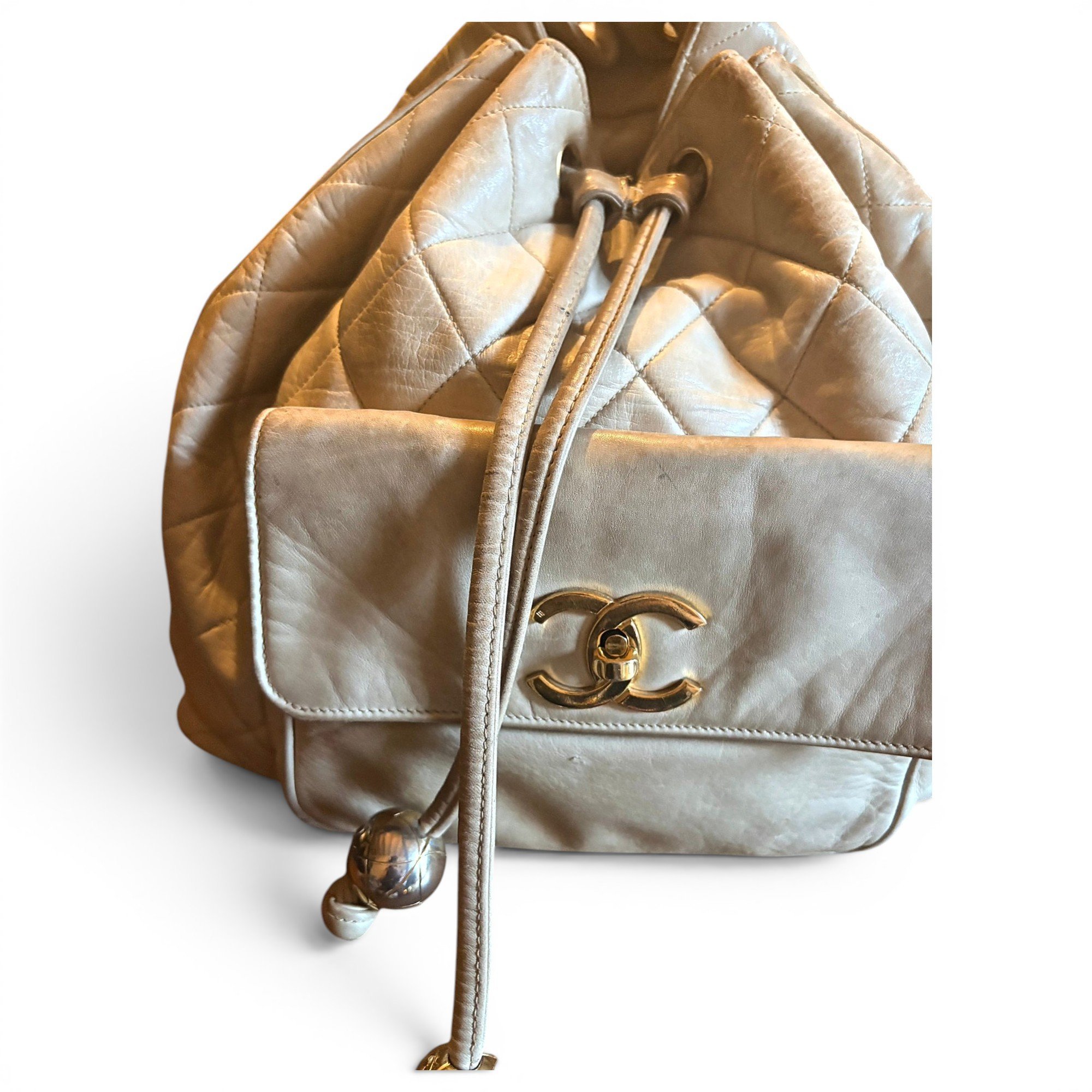 Leather backpack