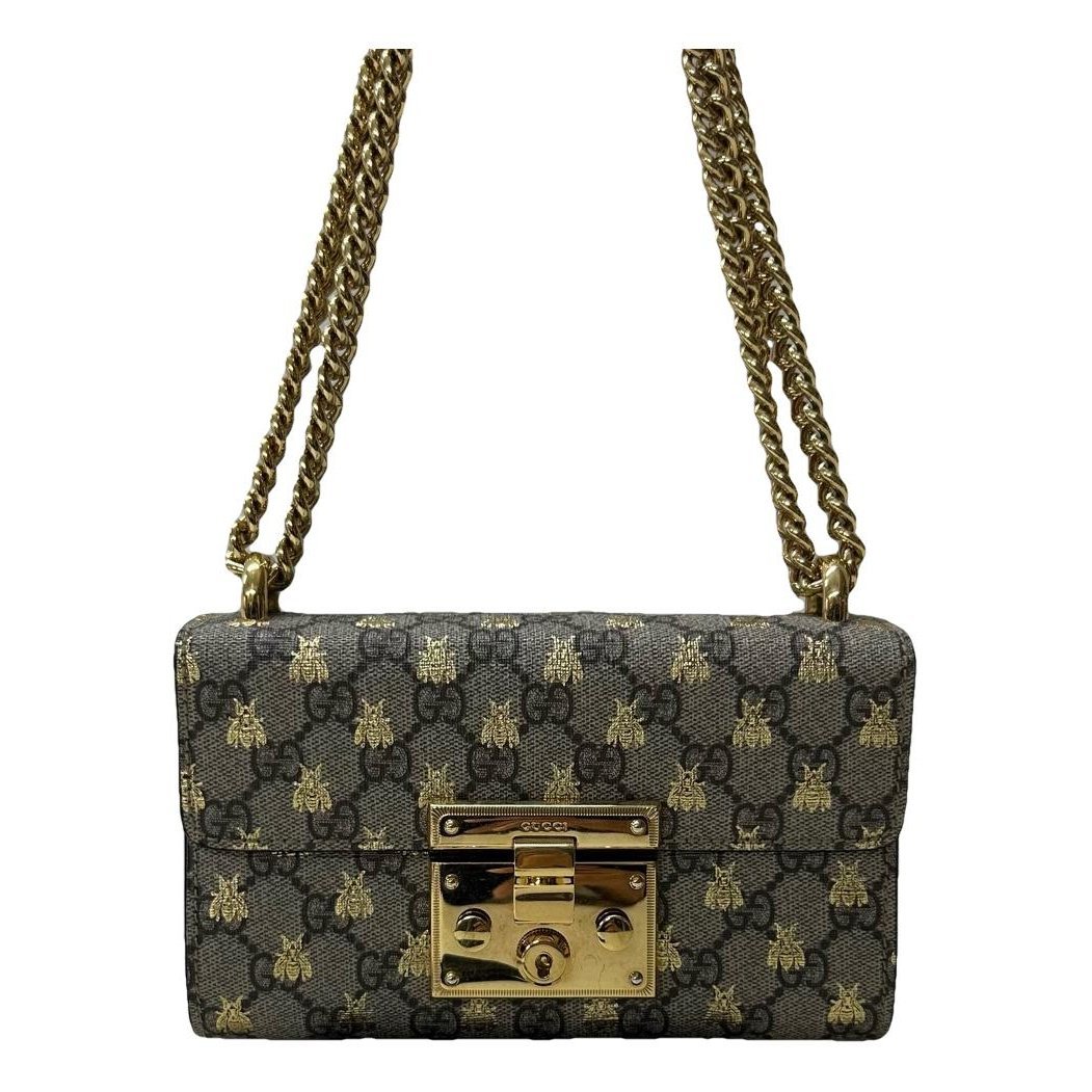 Padlock leather handbag
