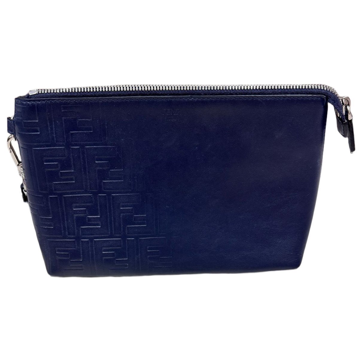Leather clutch bag