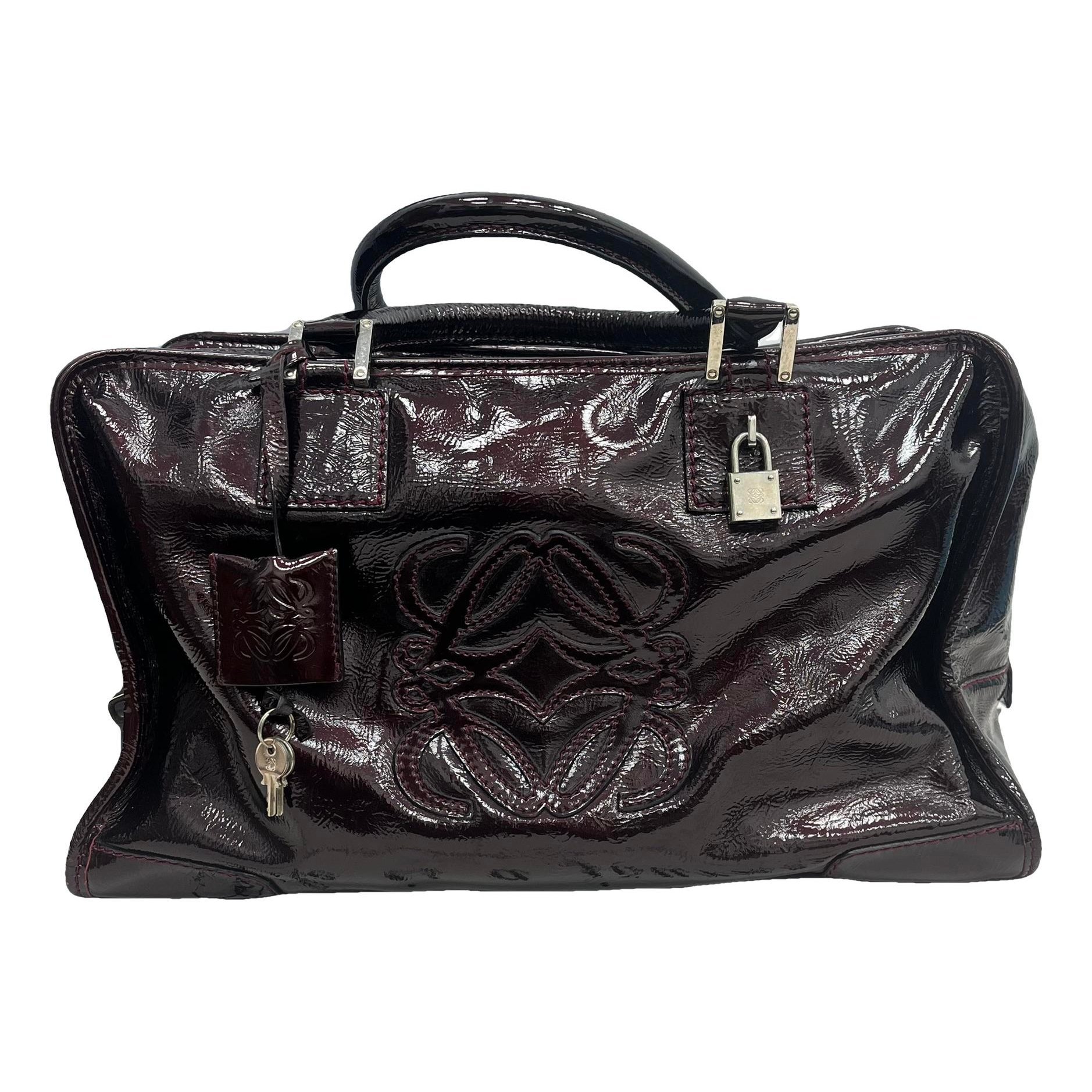 Amazona patent leather handbag