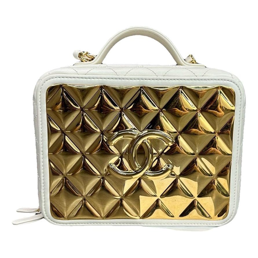 Vanity leather handbag