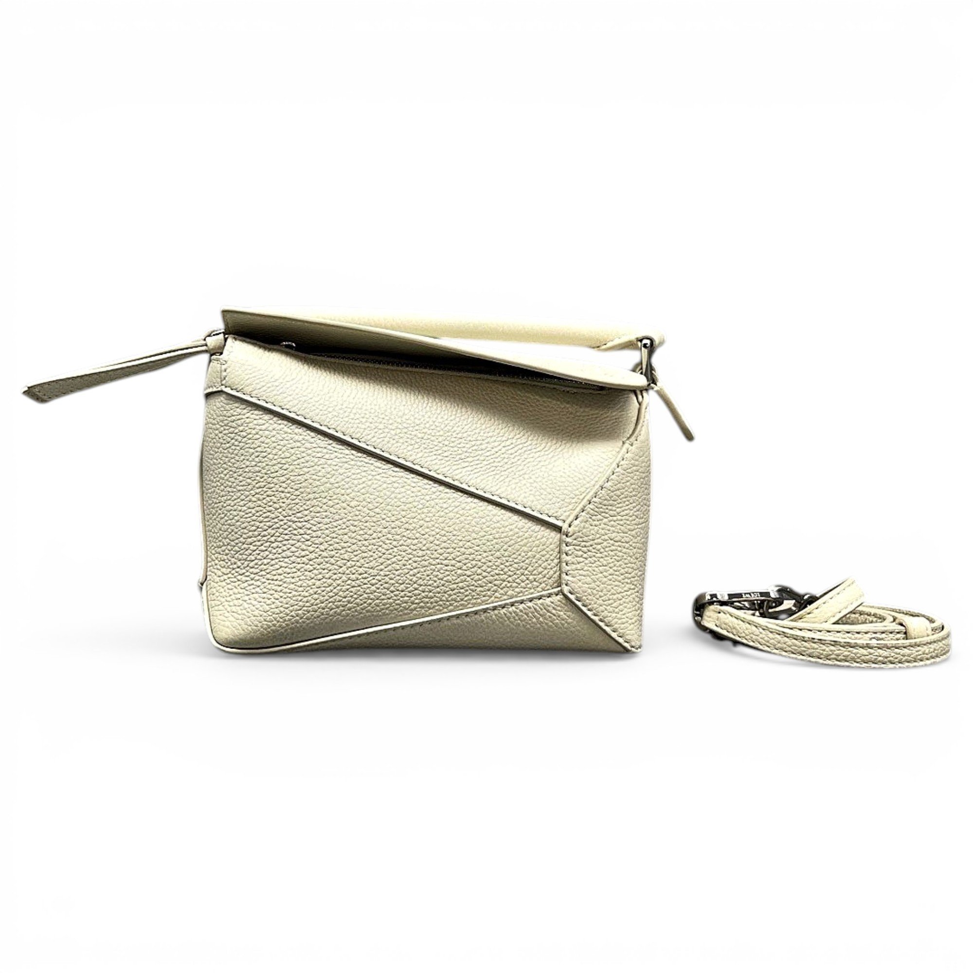 Puzzle leather handbag