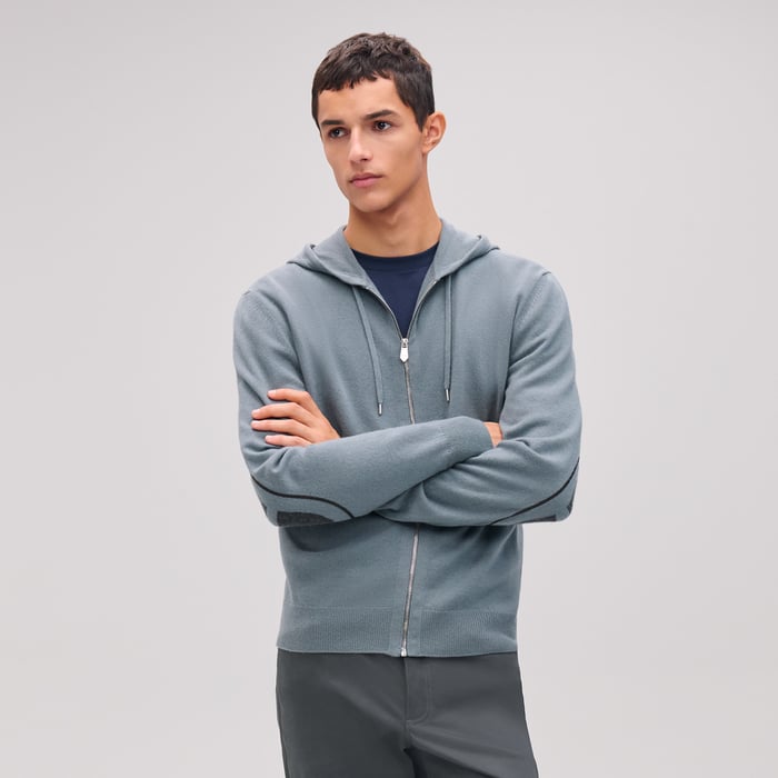 Eucalyptus Cashmere "Maillon Chaine d'Ancre" Hooded Jacket