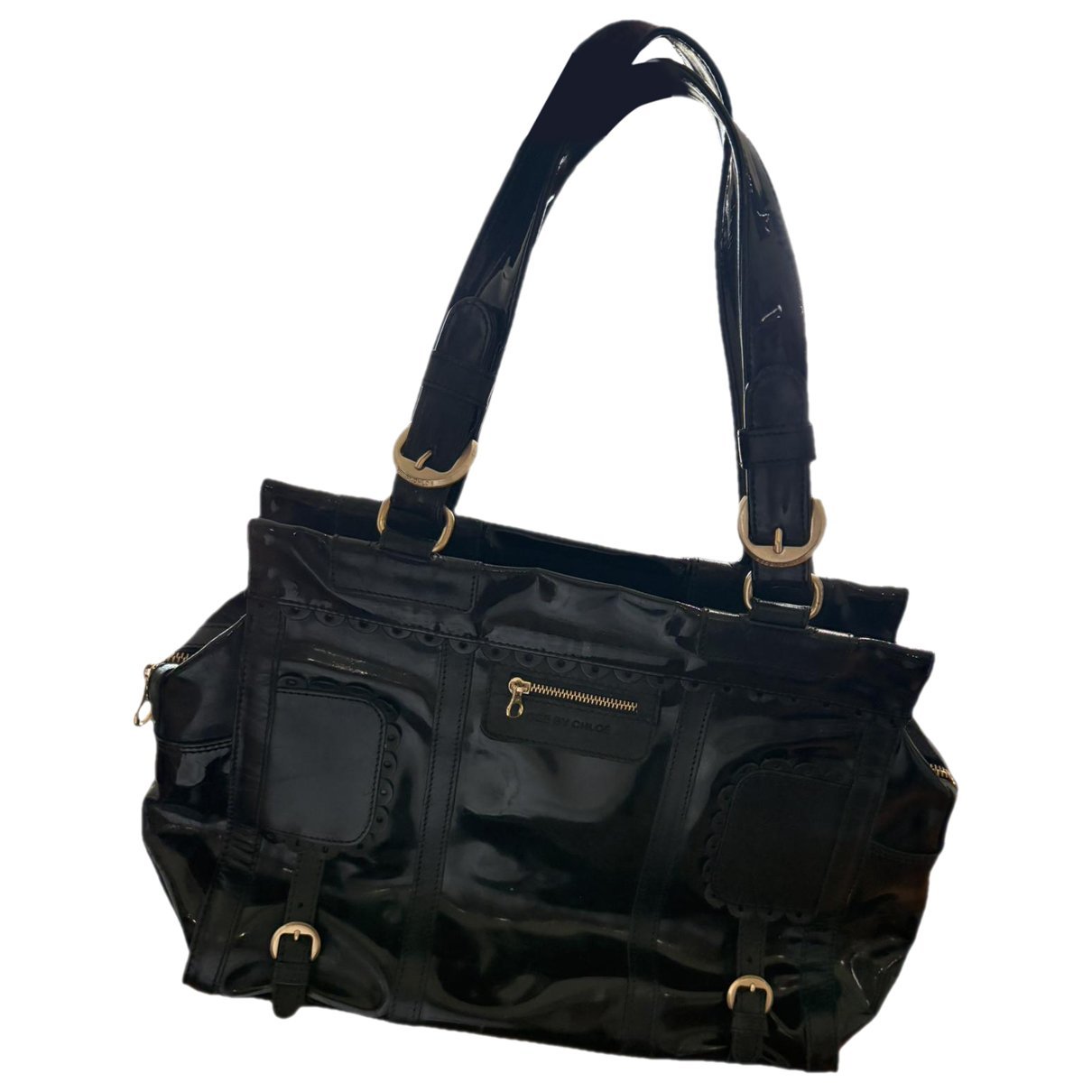 Patent leather handbag