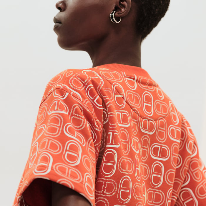 Orange Corail "Chaine d'Ancre" Sweatshirt
