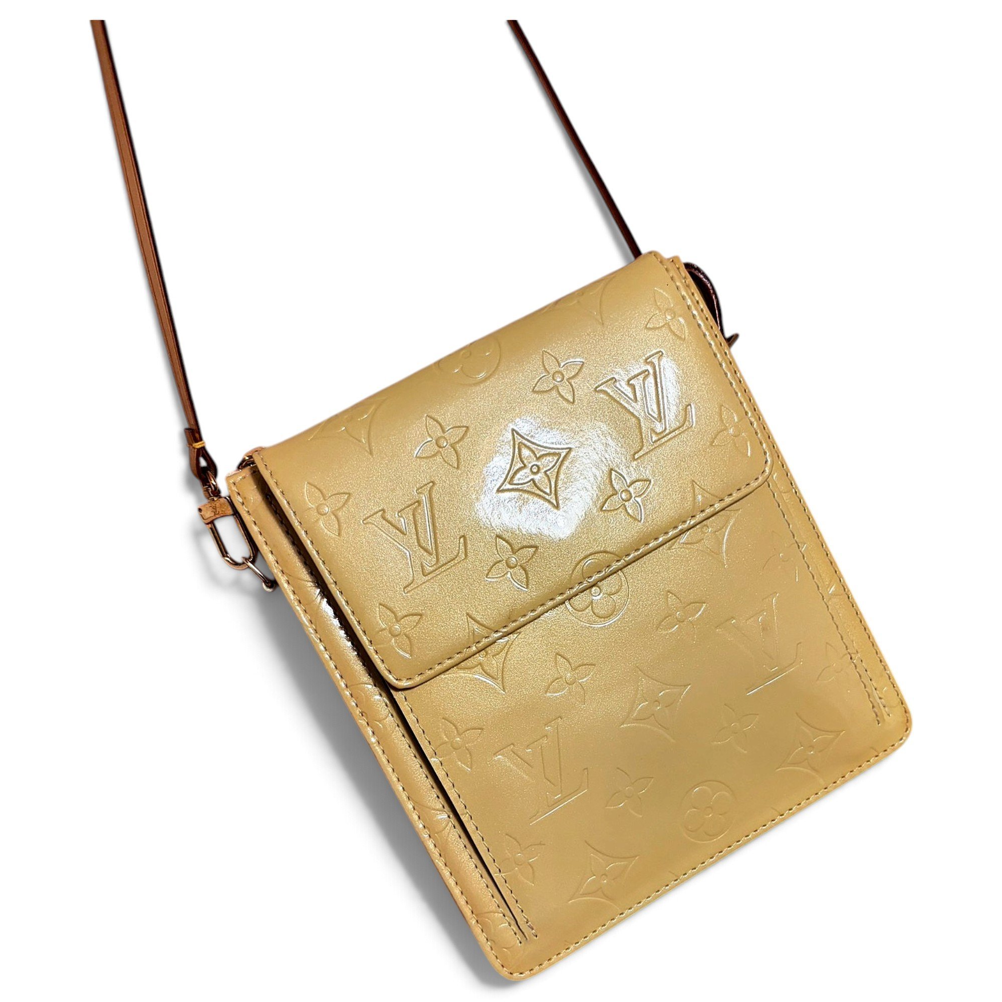 Mott patent leather handbag