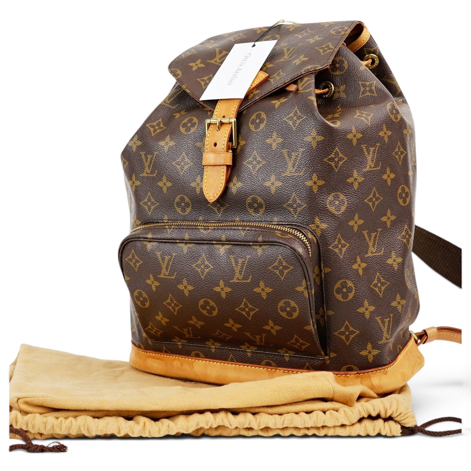 Montsouris Vintage leather backpack